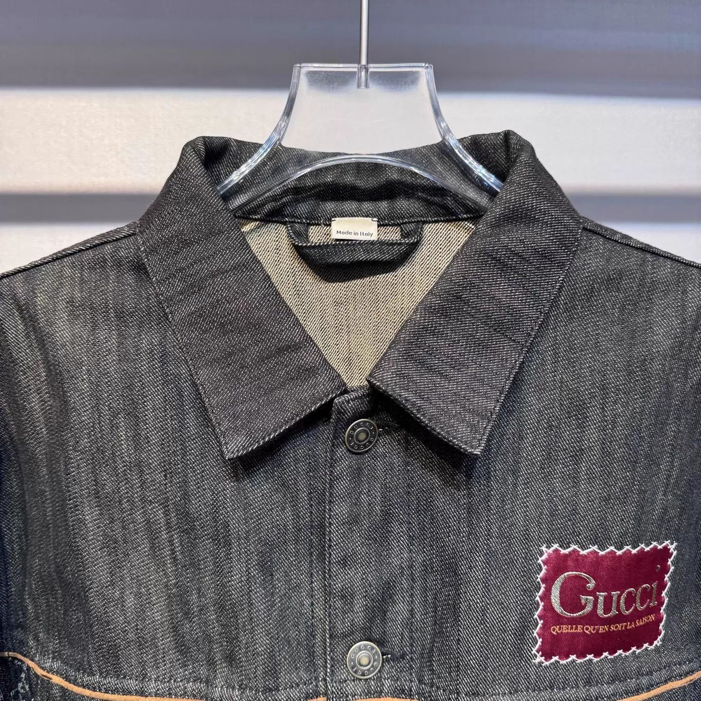 Gucci Gucci Dark Gray GG Monogram Denim Jacket 44 Size US S / EU 44-46 / 1 - 3 Thumbnail