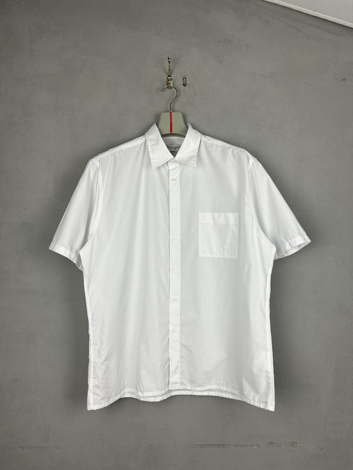 Yves Saint Laurent Yves Saint Laurent Short Sleeve Shirt White size-XL Size US XL / EU 56 / 4 - 1 Thumbnail