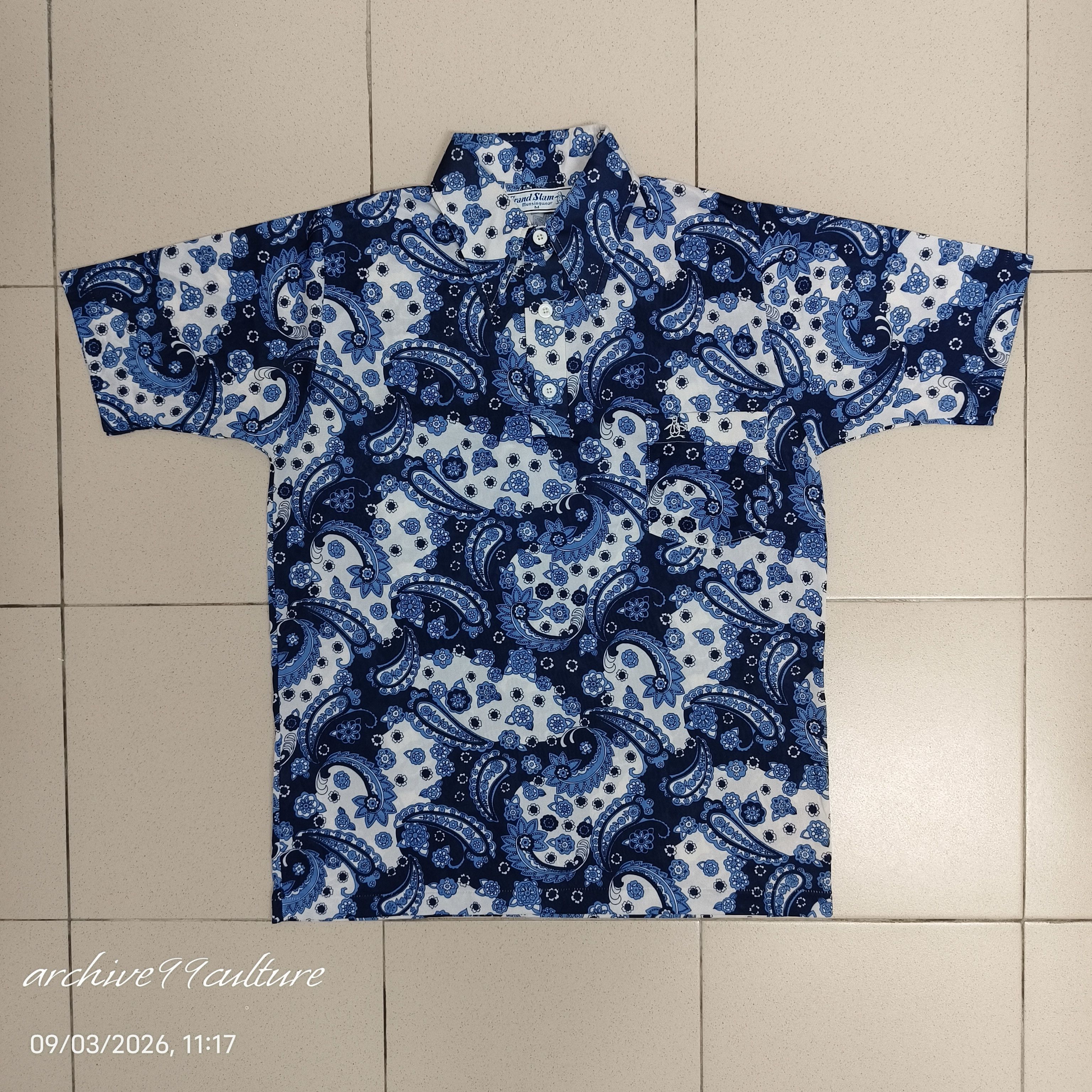 Grand Slam Vintage 70s Grand Slam Munsingwear Paisley Shirt USA Size US M / EU 48-50 / 2 - 1 Thumbnail