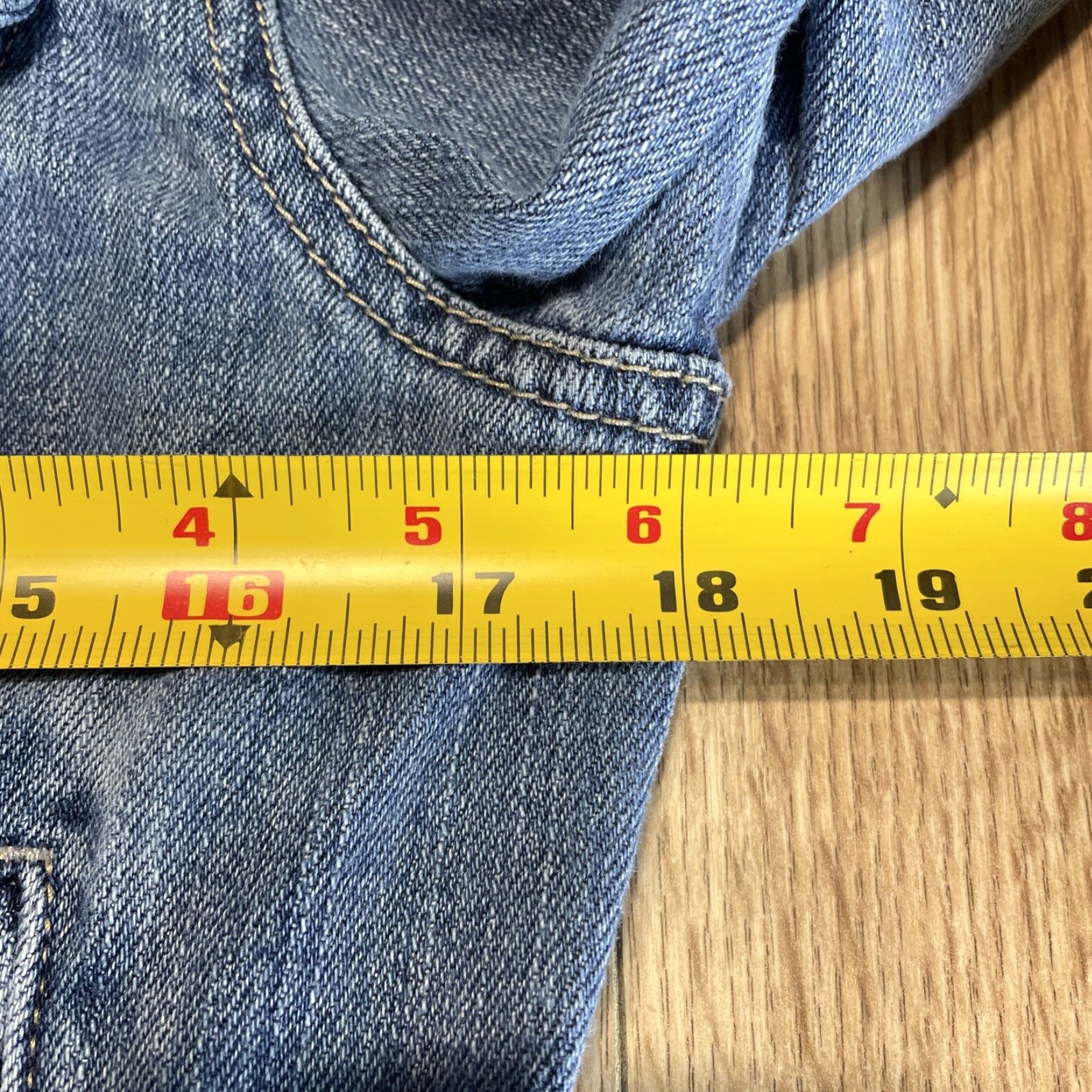 American Eagle Outfitters VINTAGE American Eagle Denim Jacket Womens Large Blue Long Sleeve Button Up Collared Pockets Size L / US 10 / IT 46 - 7 Thumbnail