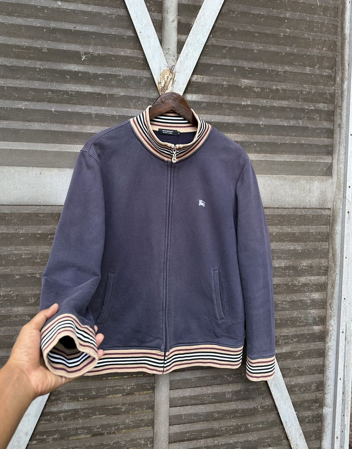 Burberry 👹Burberry Black Label Sun Faded Track Jacket Size US S / EU 44-46 / 1 - 4 Thumbnail
