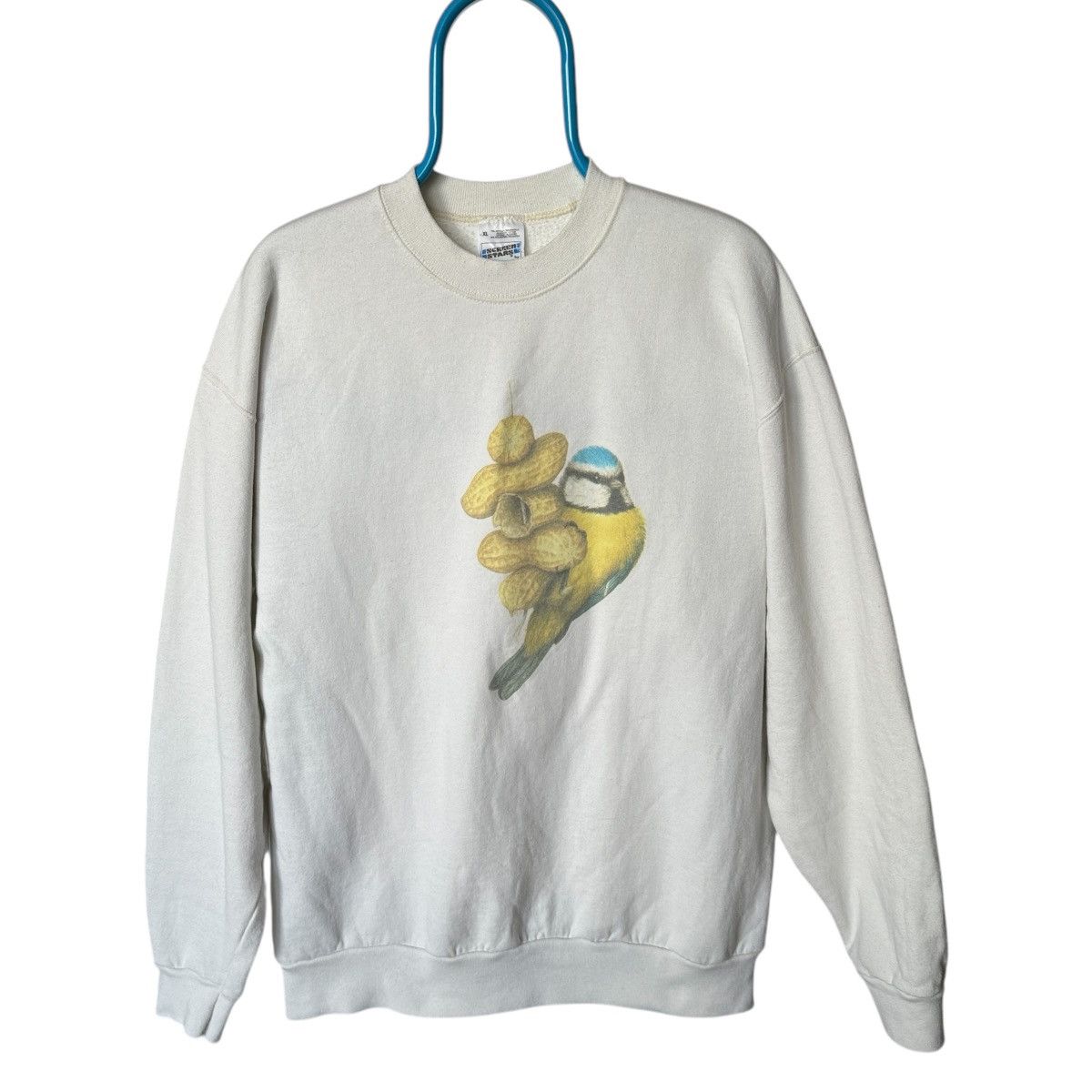 Vintage white 90s sweatshirt retro nature boho bird Size US XL / EU 56 / 4 - 1 Thumbnail