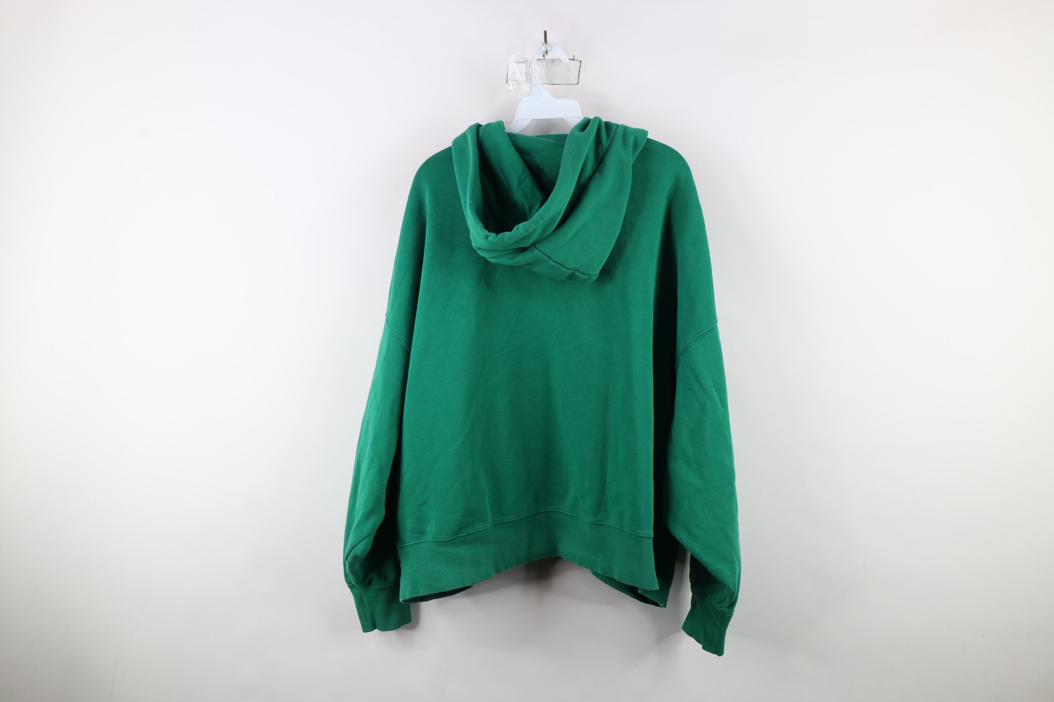 Nike × Vintage Vintage Nike Center Swoosh Cropped Oversized Hoodie Green Size XL / US 12-14 / IT 48-50 - 11 Thumbnail