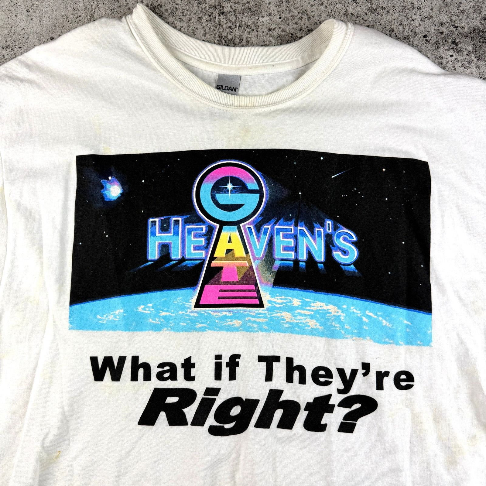 Gildan Heaven's Gate Shirt What If They Were Right? Sixe XL Size US XL / EU 56 / 4 - 1 Thumbnail