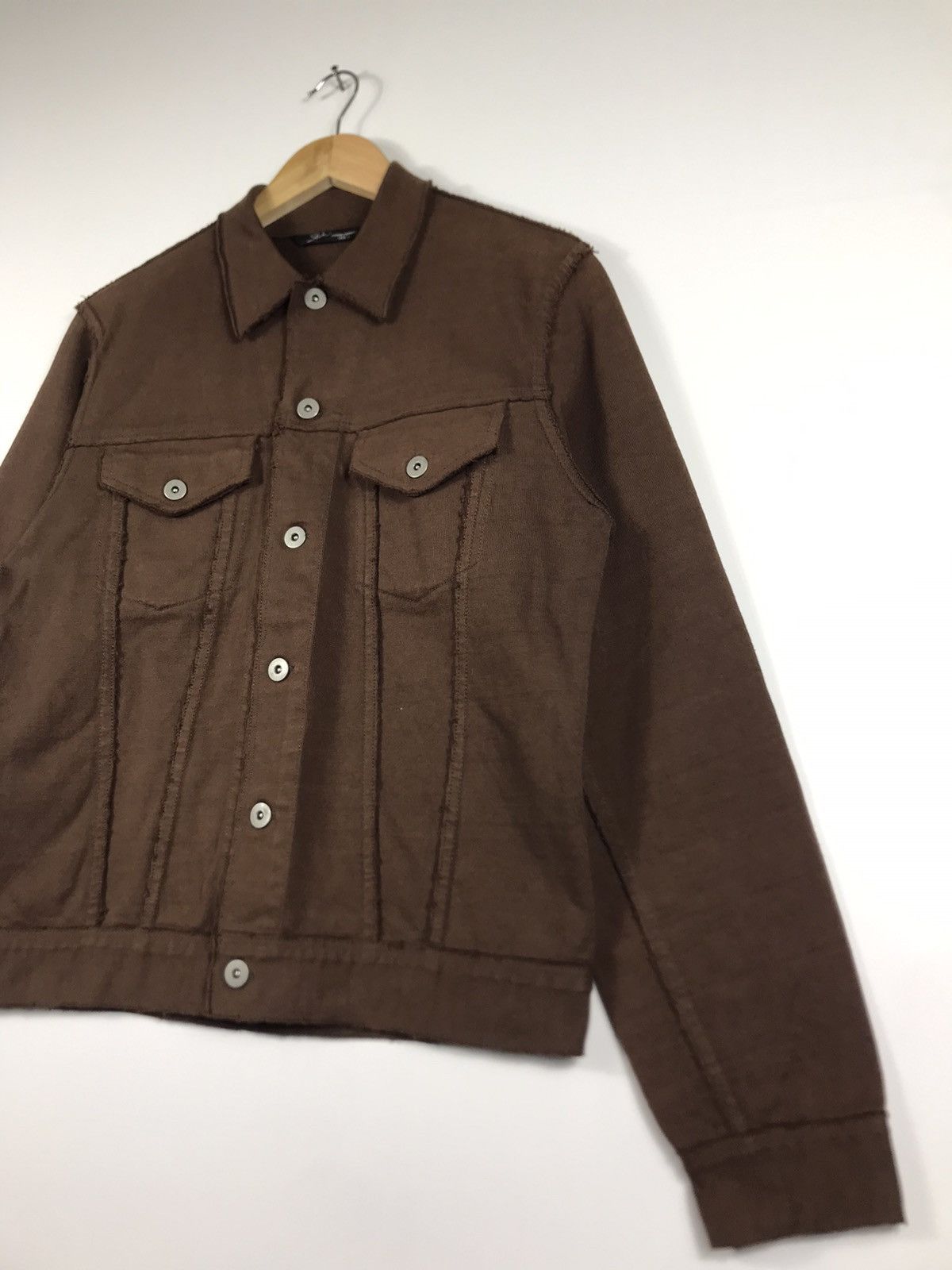 Japanese Brand × Slick ⚡️Vintage Slick Garments Brown Button Truckle Jacket Size US S / EU 44-46 / 1 - 3 Thumbnail