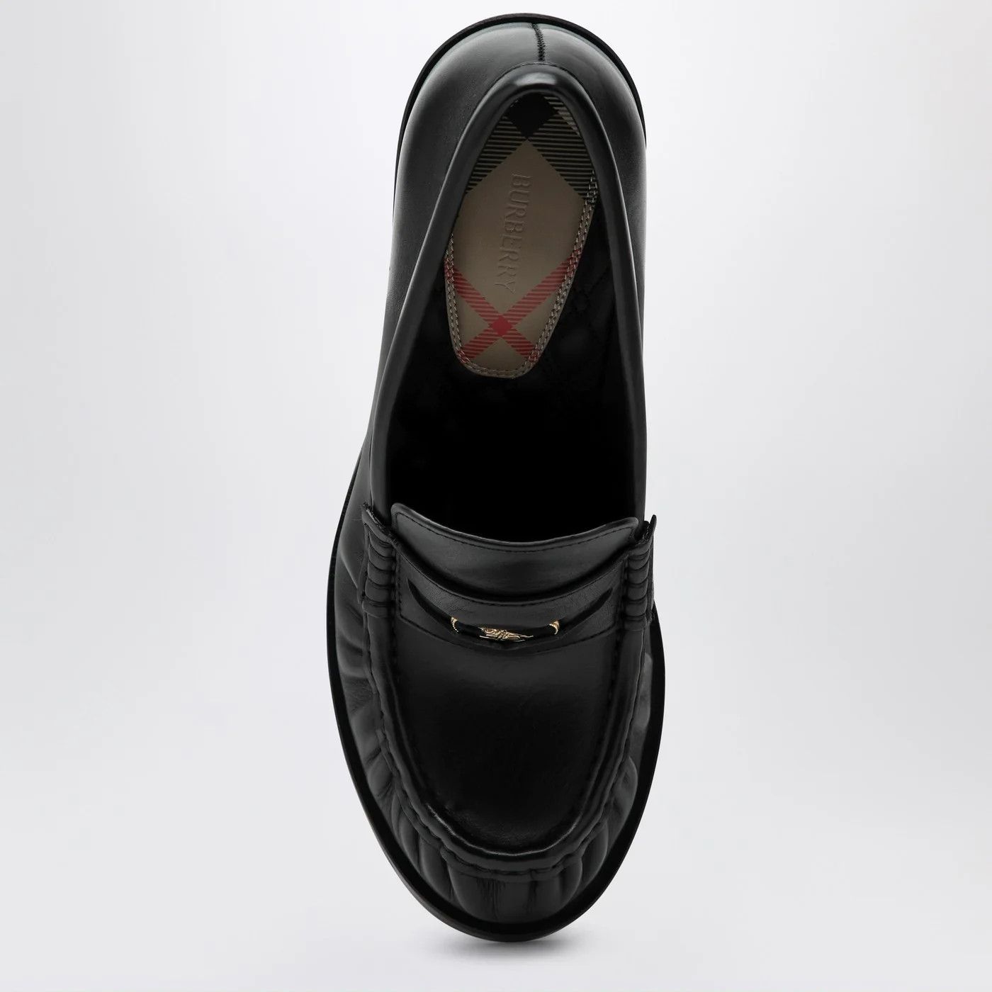 Burberry o1d2blof0426 Leather Loafers With Heels in Black Size US 6 / IT 36 - 3 Thumbnail