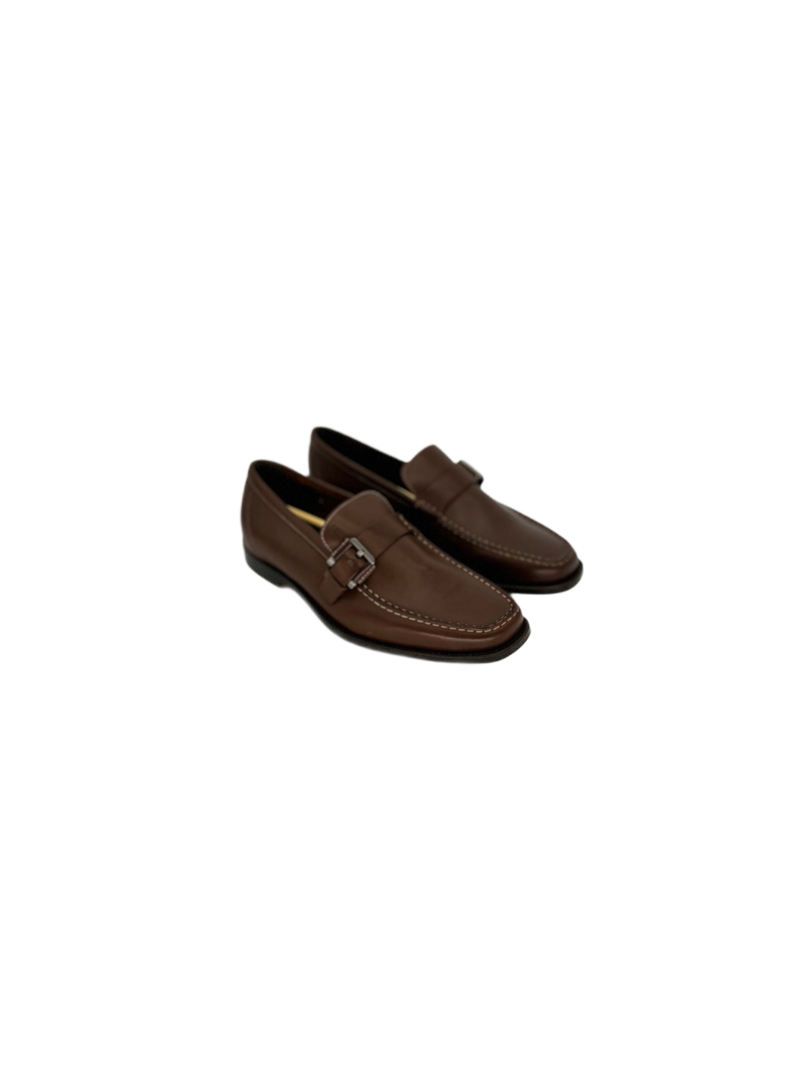 Tod's TODS Brown Leather Buckle Loafer Size US 5 / EU 37 - 1 Thumbnail