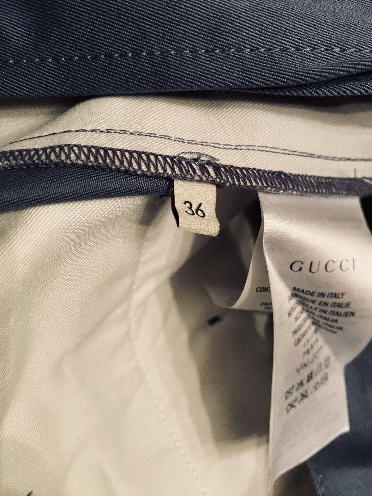 Gucci Gucci 🇮🇹 Blind for Love Thunder Blue Resort Bermudas 36 NWT Size US 36 / EU 52 - 8 Thumbnail