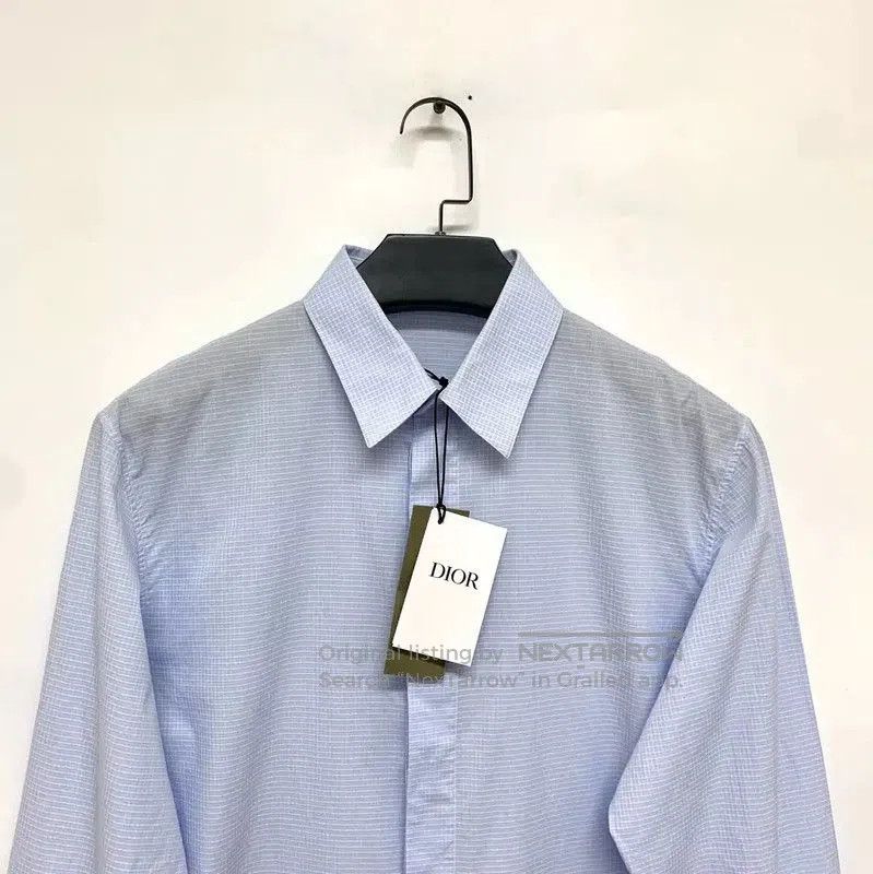 Dior Dior Blue Cotton Long Sleeve Shirt . Size US M / EU 48-50 / 2 - 3 Thumbnail