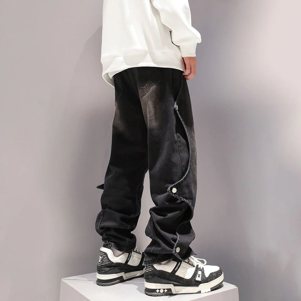Denime × Japanese Brand Baggy Jeans Wide Leg Plus Size Straight-leg Trousers Size US 32 / EU 48 - 3 Thumbnail