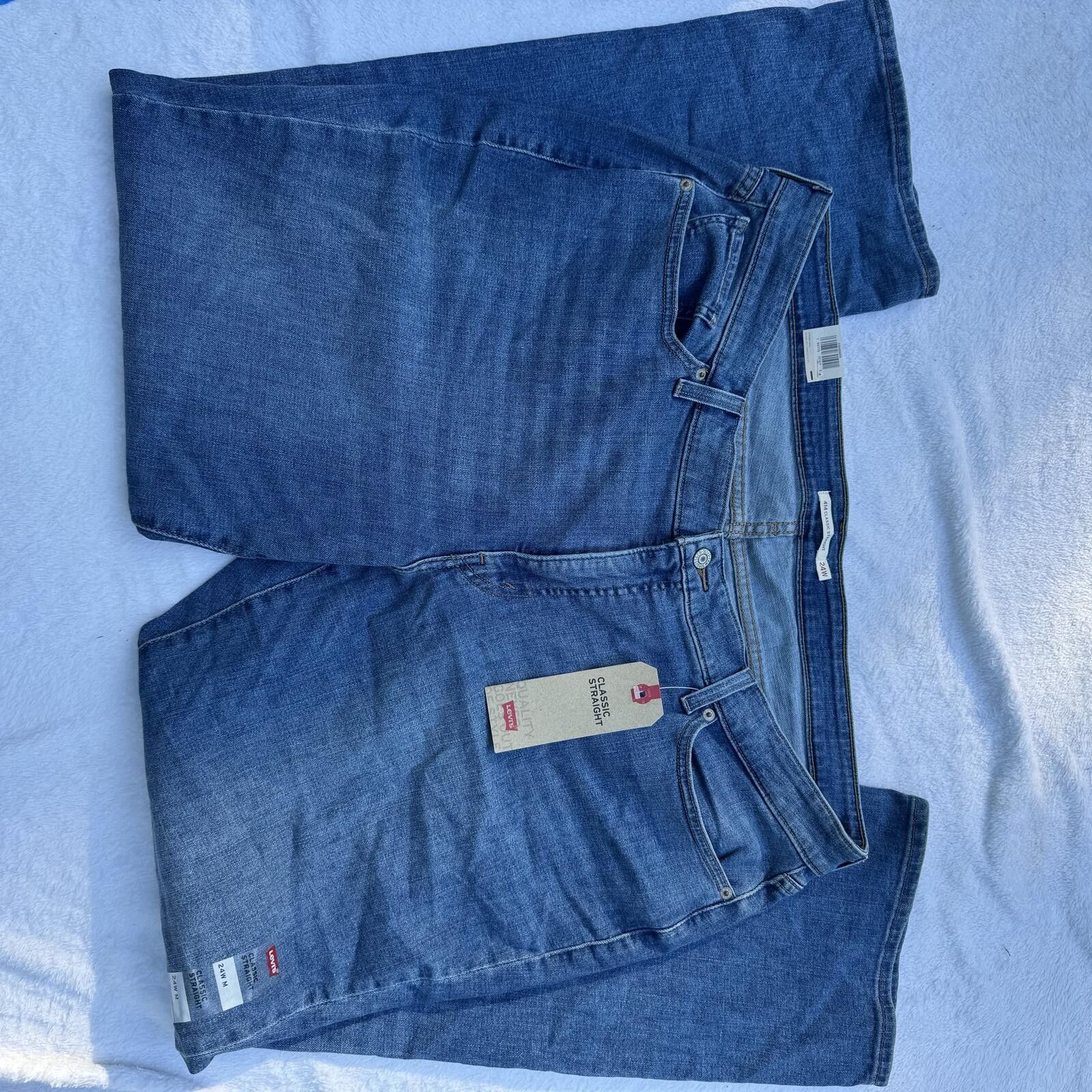 Levi's Women's NWT Levi's 414 Classic Straight 24 Size 42" / US 20 - 5 Thumbnail