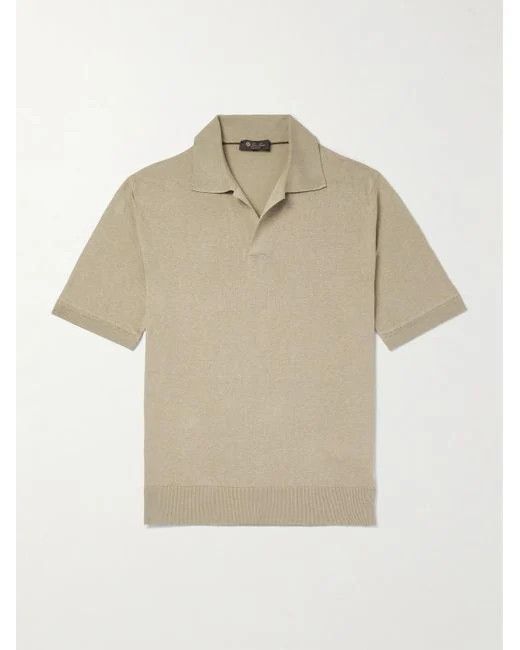 Loro Piana o1w1db10125 FAO1002 Wabi Polo Shirt in Beige Size US M / EU 48-50 / 2 - 1 Thumbnail