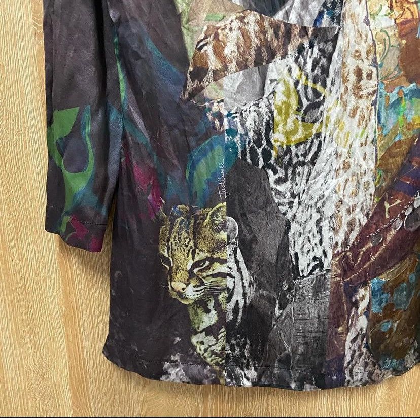 Just Cavalli × Vintage Justcavalli Overprint Shirt Size L / US 10 / IT 46 - 4 Thumbnail