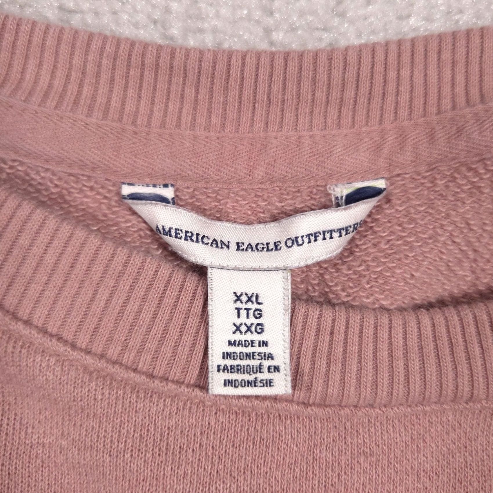 American Eagle Outfitters VINTAGE American Eagle Outfitters Shirt Womens XXL Pink Velour Raglan Sleeve Crewneck Size XXL / US 16-18 / IT 52-54 - 5 Thumbnail