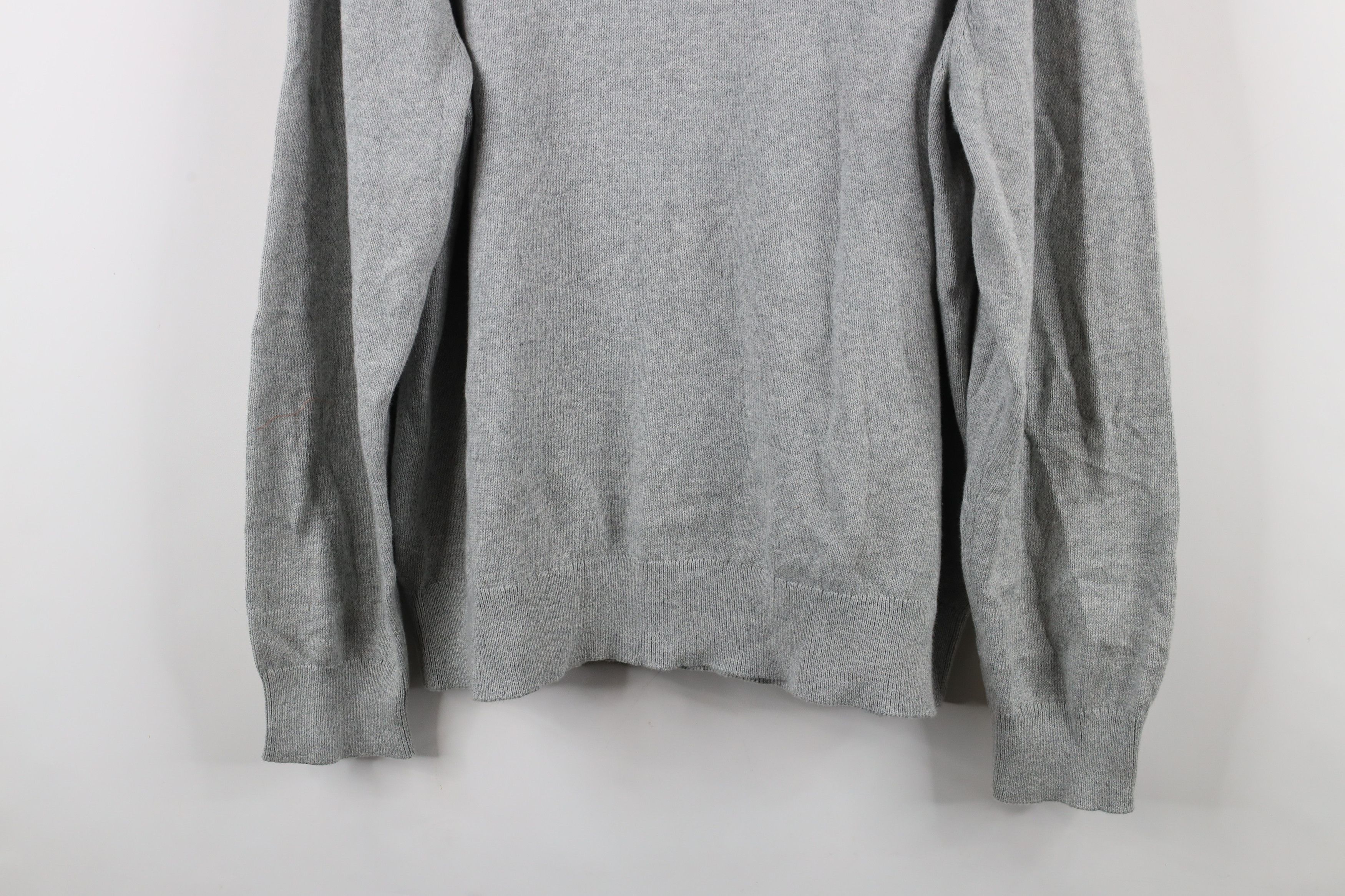 J.Crew × Vintage New J Crew Blank Cotton Knit Half Zip Pullover Sweater Gray Size US XXL / EU 58 / 5 - 3 Thumbnail