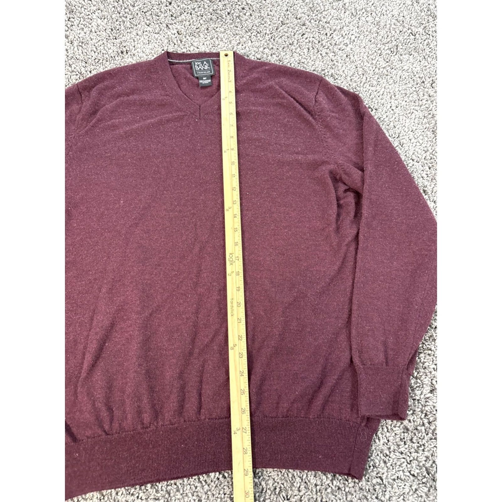 Jos. A. Bank Jos. A. Bank Polo Shirt Men 2XLT Wool Red Vintage Solid Long Sleeve Breathable Casual Business Packable Size US XXL / EU 58 / 5 - 2 Thumbnail