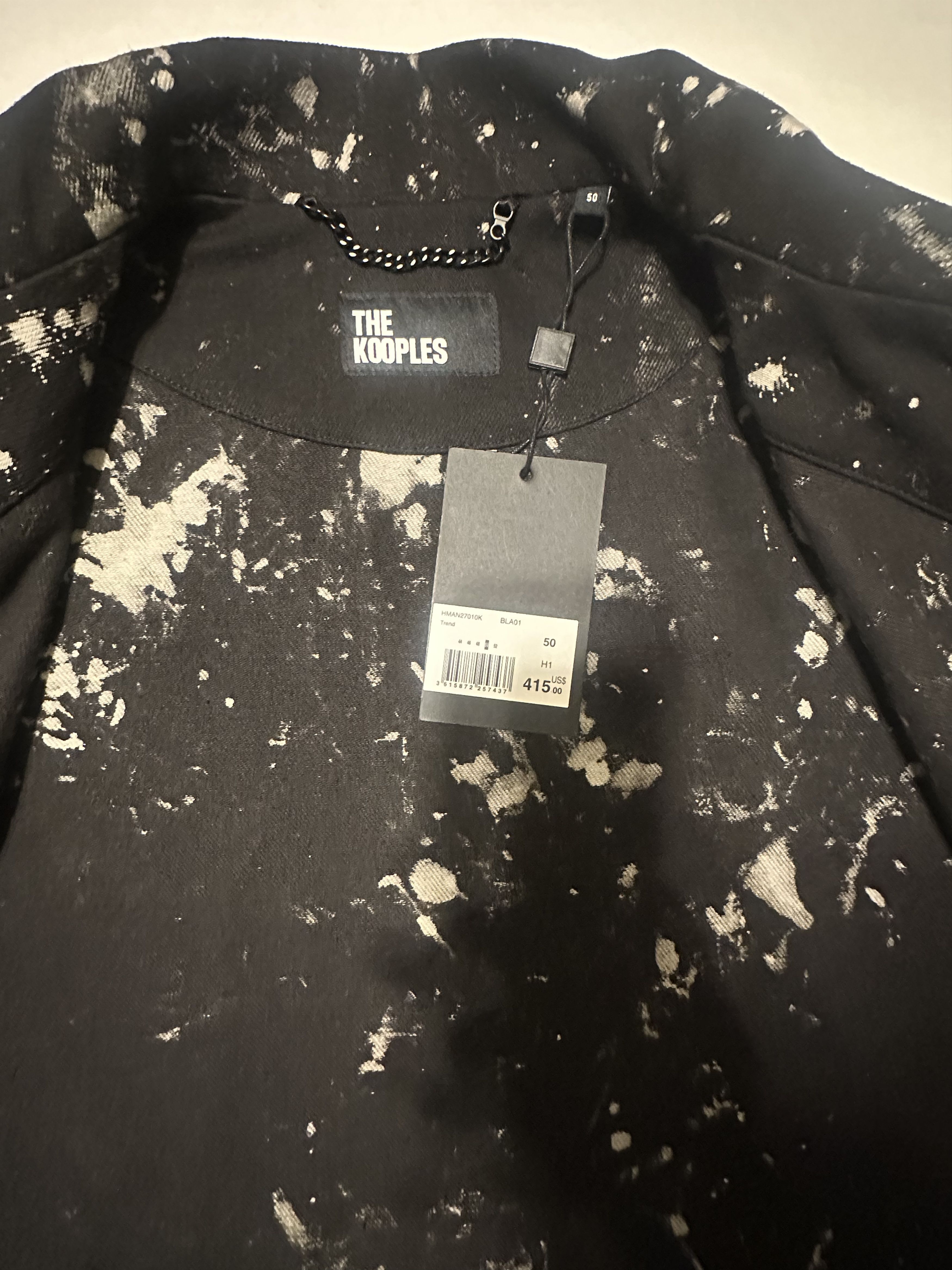 The Kooples OVERSHIRT STYLE JACKET IN FADED BLACK DENIM Size US L / EU 52-54 / 3 - 3 Thumbnail