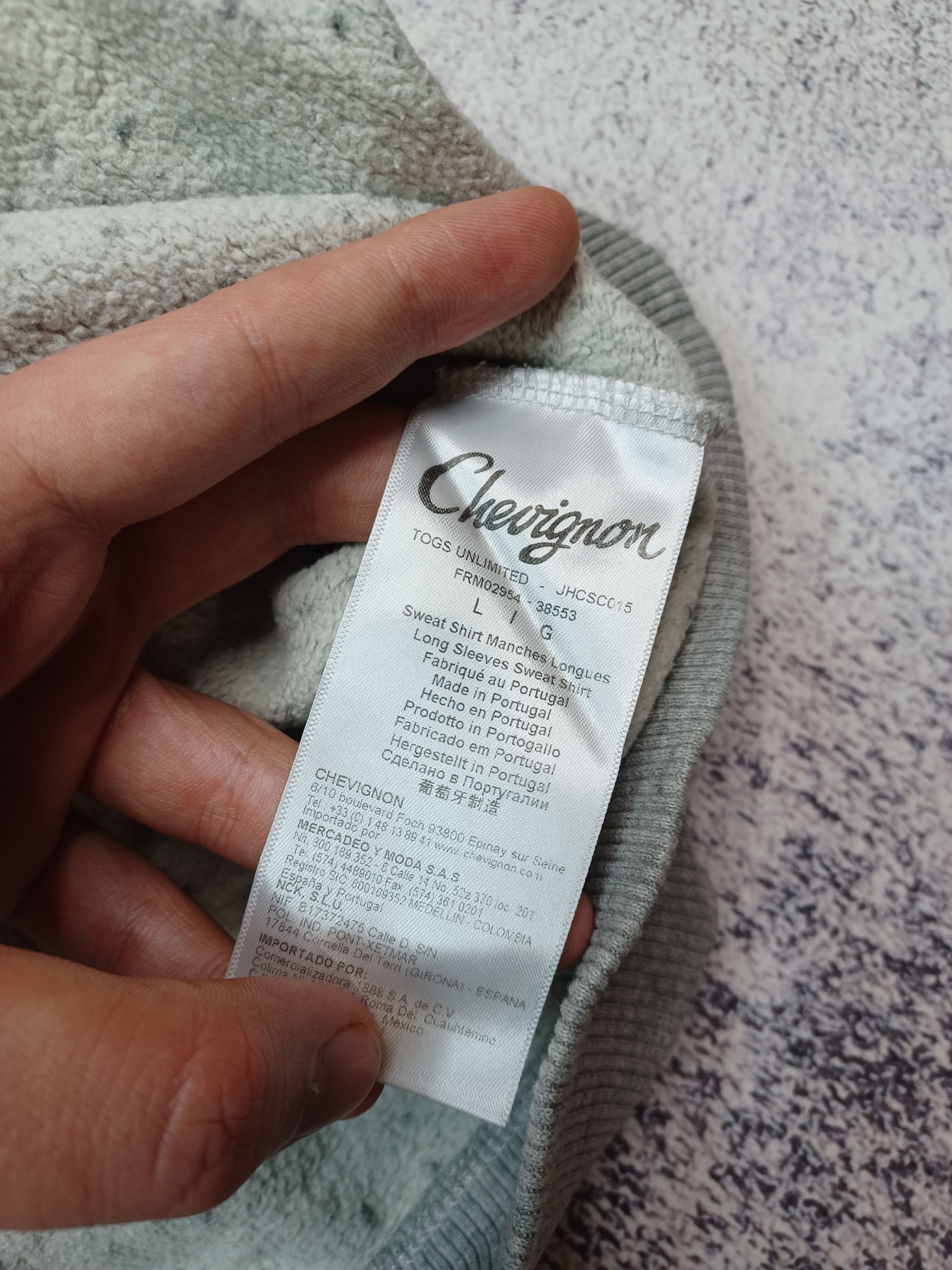 Chevignon Vintage CHEVIGNON x TOGS UNLIMITED Crewneck Sweatshirt Gray Size US L / EU 52-54 / 3 - 7 Thumbnail