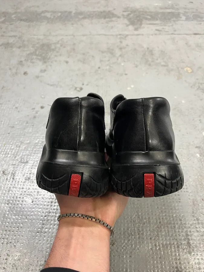 Prada AW1999 Prada Black Leather Slip-On Vibram Sole Boots Size US 8.5 / IT 38.5 - 4 Thumbnail