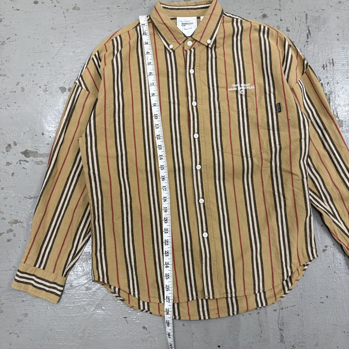 Japanese Brand Vintage Mark Gonzales Burberry Ripoff Button Up Shirt Size US M / EU 48-50 / 2 - 6 Thumbnail