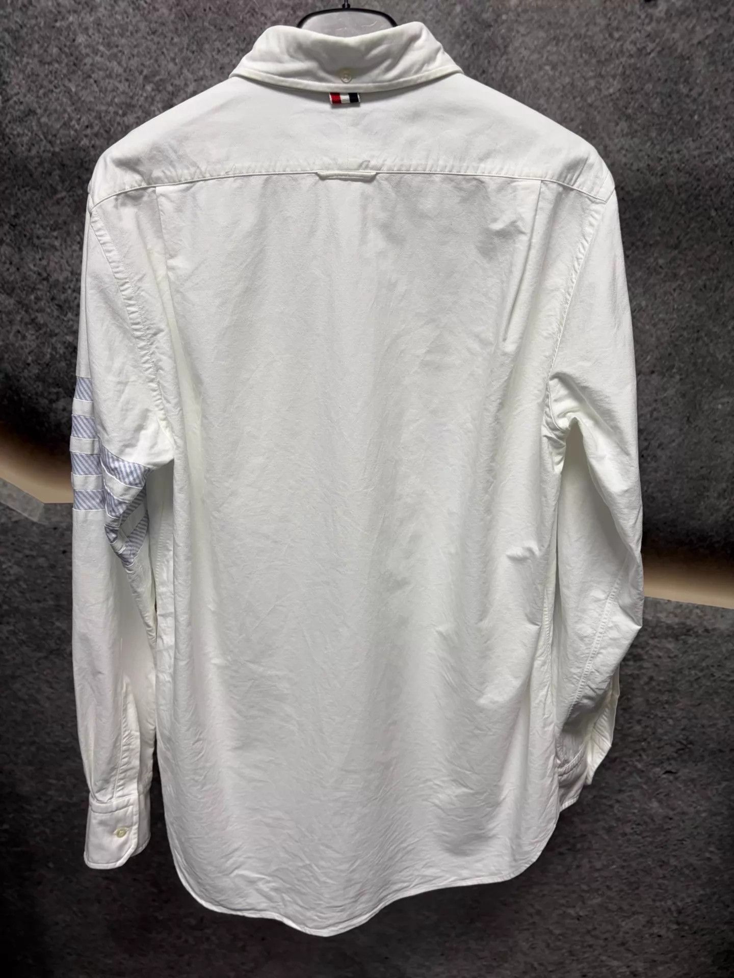 Thom Browne Thom Browne 4-Bar White Oxford Shirt Size 4 Size US XL / EU 56 / 4 - 2 Thumbnail