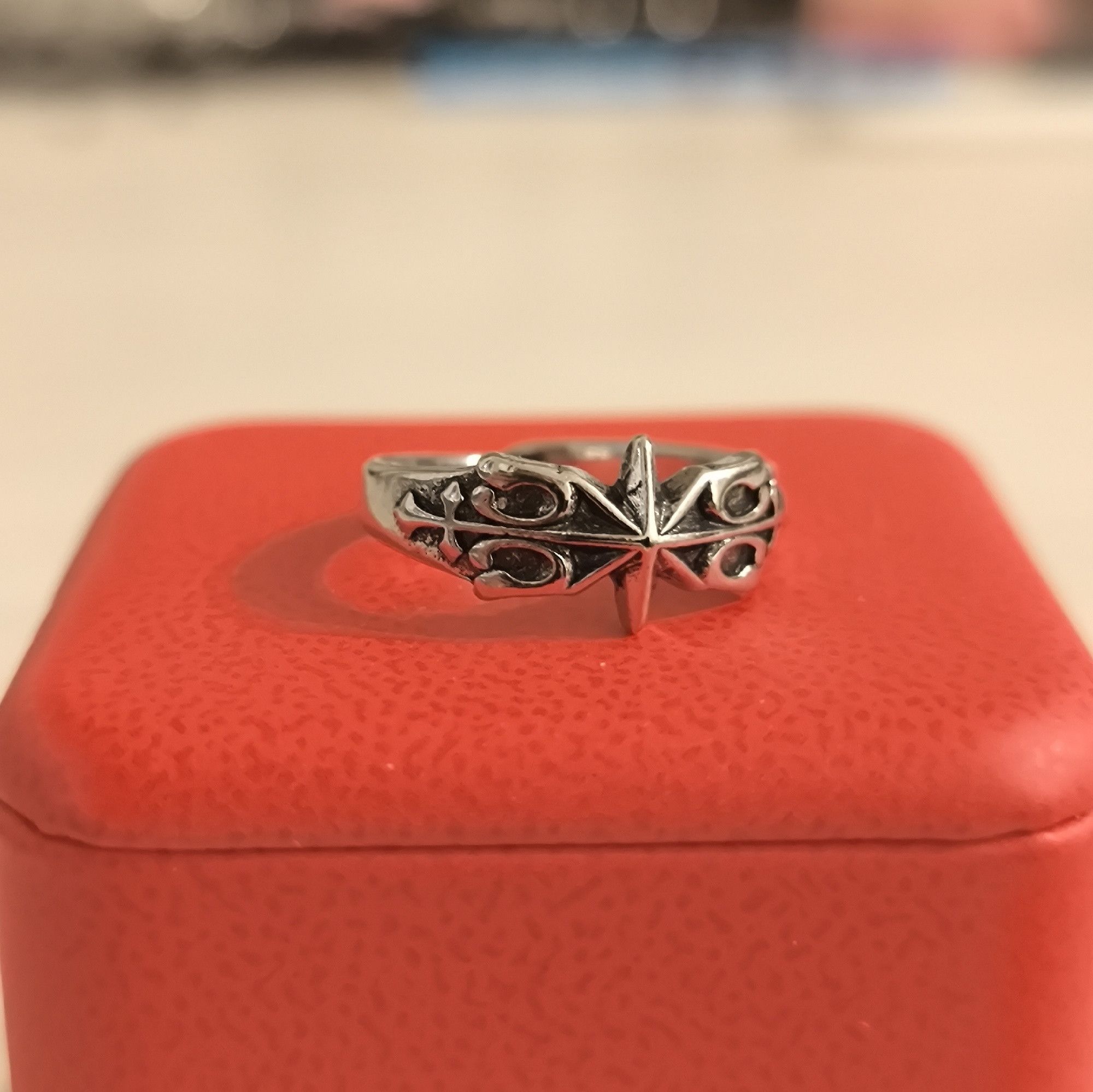 Jewelry Retro Six Point Star Adjustable Ring Size ONE SIZE - 2 Thumbnail