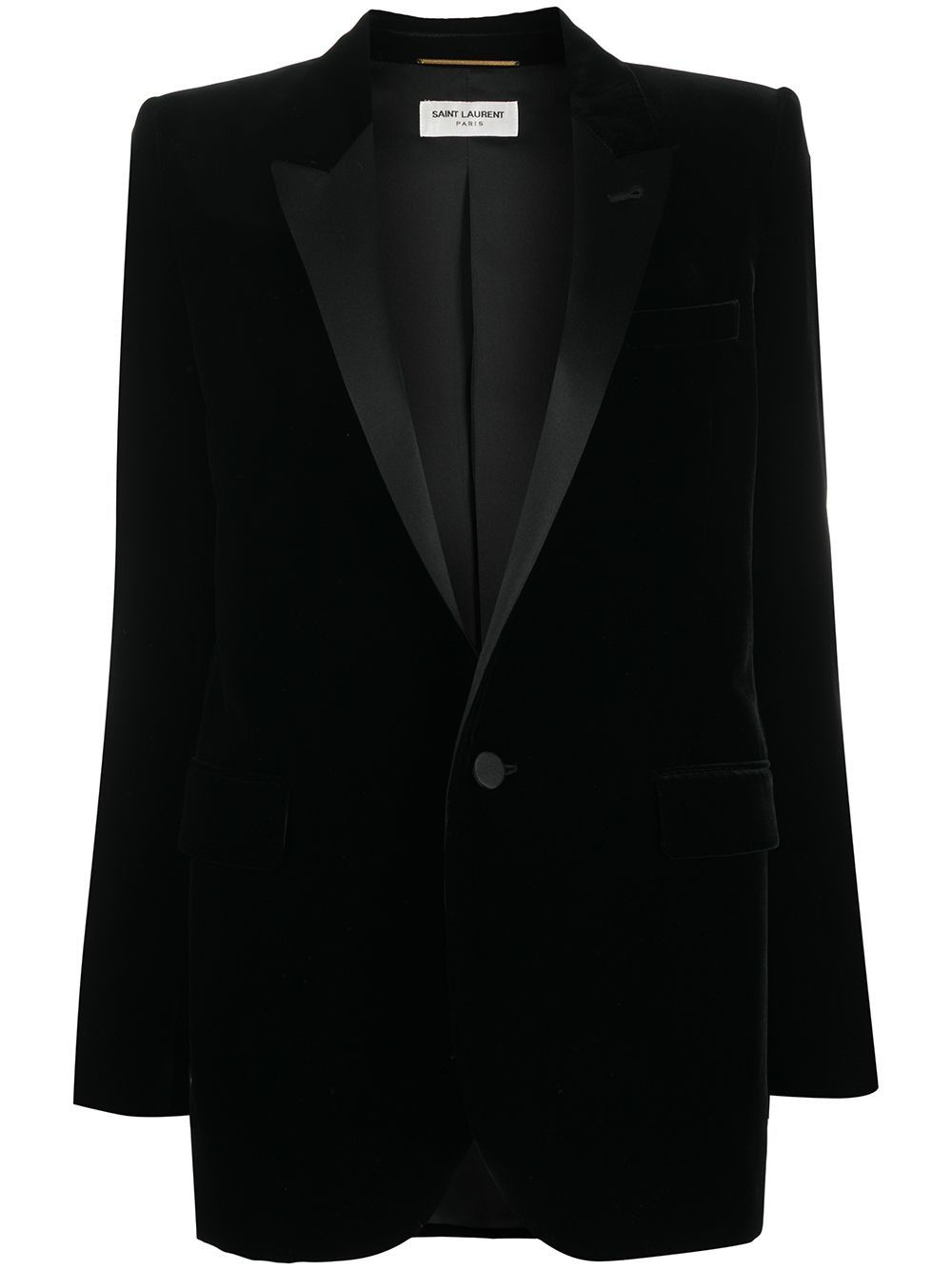 Saint Laurent Paris VELVET SMOKING JACKET Size S / US 4 / IT 40 - 1 Thumbnail
