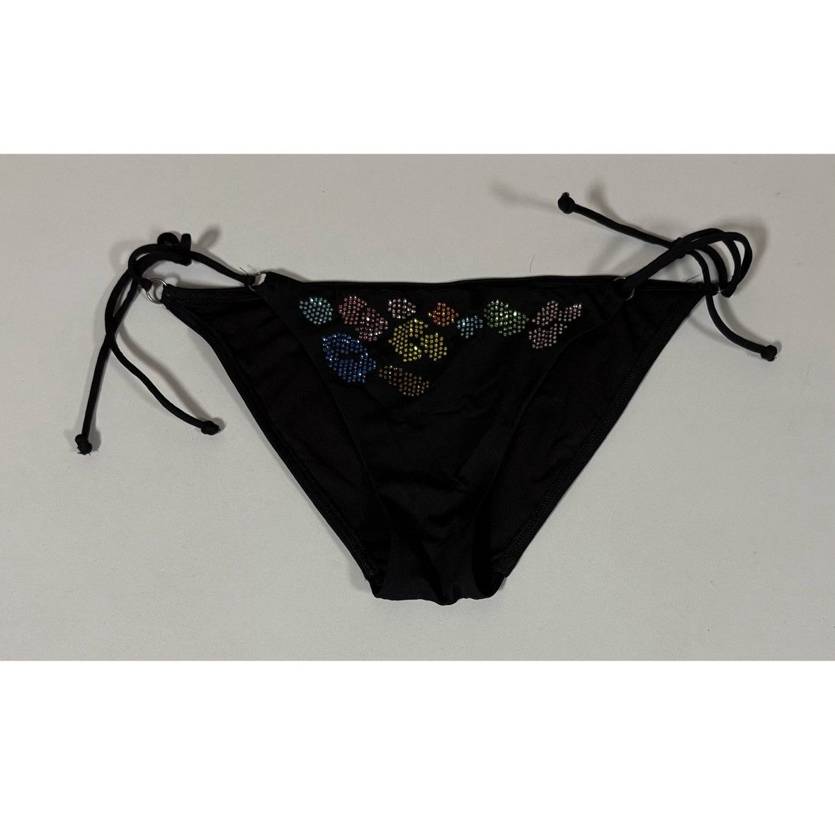 Victoria's Secret × Vintage Victoria’s Secret Diamond Leopard Print Bikini Bottoms S 🩷🖤✨ Size ONE SIZE - 1 Thumbnail