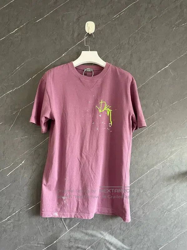 Dior Dior Pink Cotton Men's T-Shirt . Size US S / EU 44-46 / 1 - 1 Thumbnail