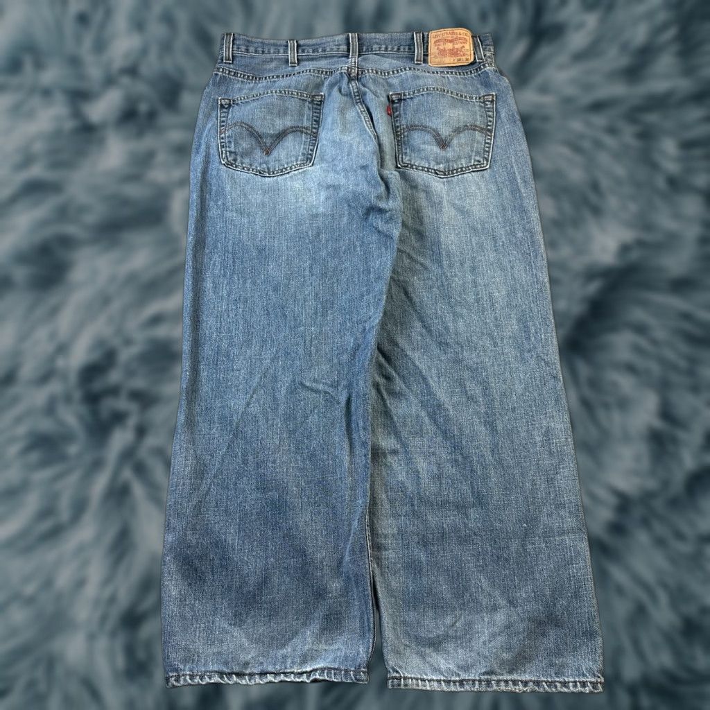 Levi's VINTAGE Levis Jeans 569 Straight 38x30 Mens Blue Denim 5-Pocket Relaxed Regular 2007 Y2K Size US 38 / EU 54 - 1 Thumbnail
