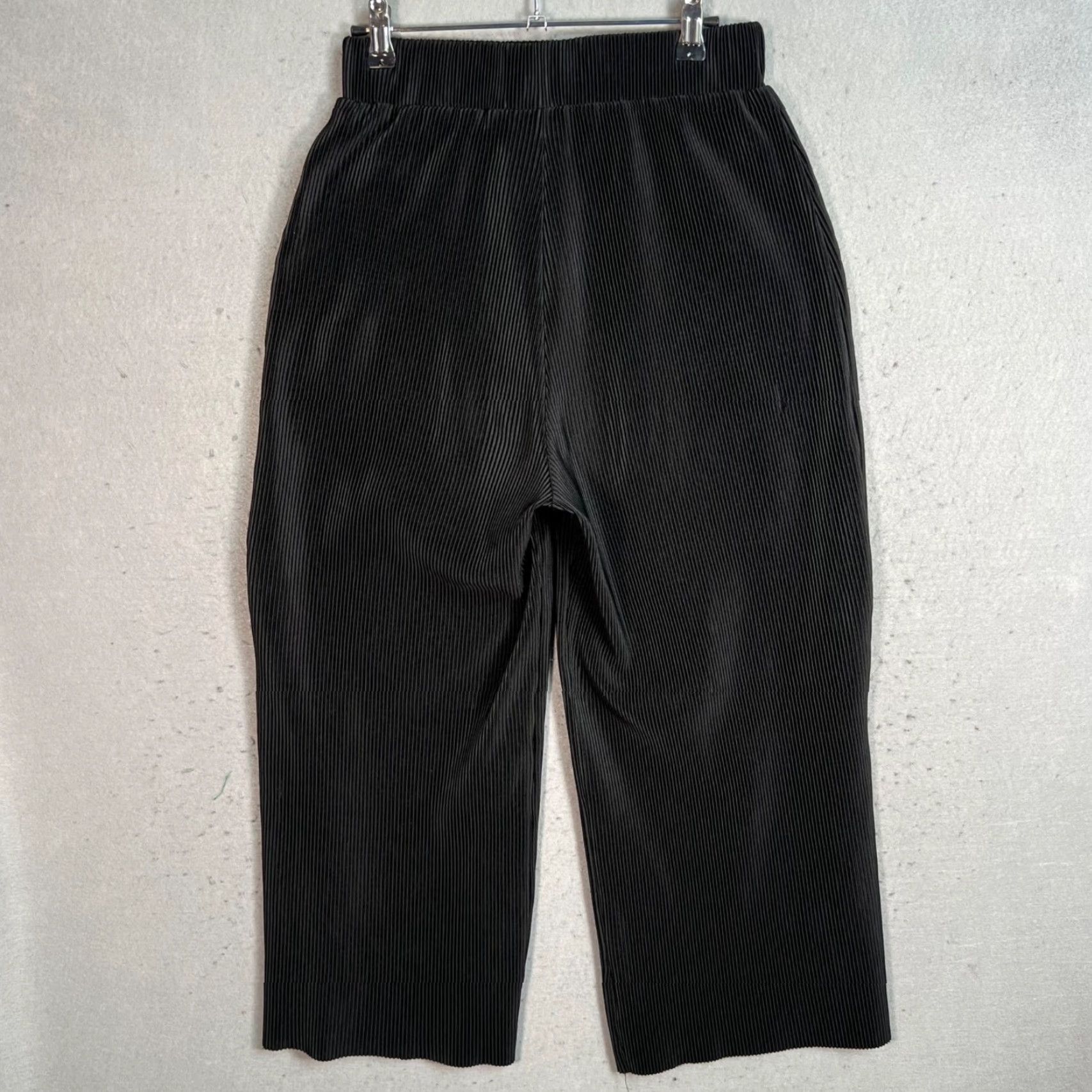 Vintage All:Row Black Pleated Wide-Leg Pants Womens Small Size 28" / US 6 / IT 42 - 2 Thumbnail