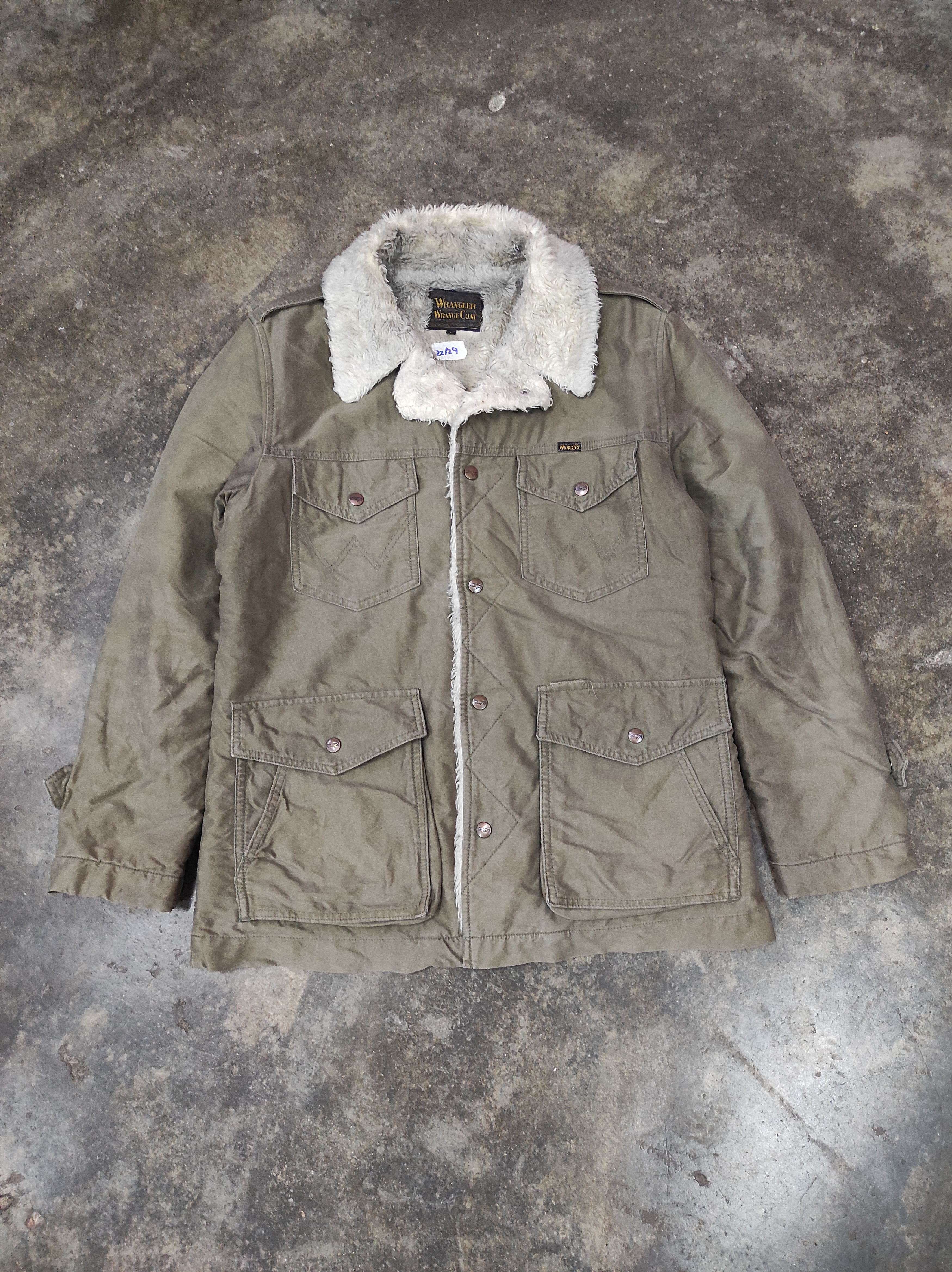 Japanese Brand × Wrangler WRANGLER WRANGE COAT SHERPA LINING JACKET DISTRESSED Size US L / EU 52-54 / 3 - 2 Thumbnail