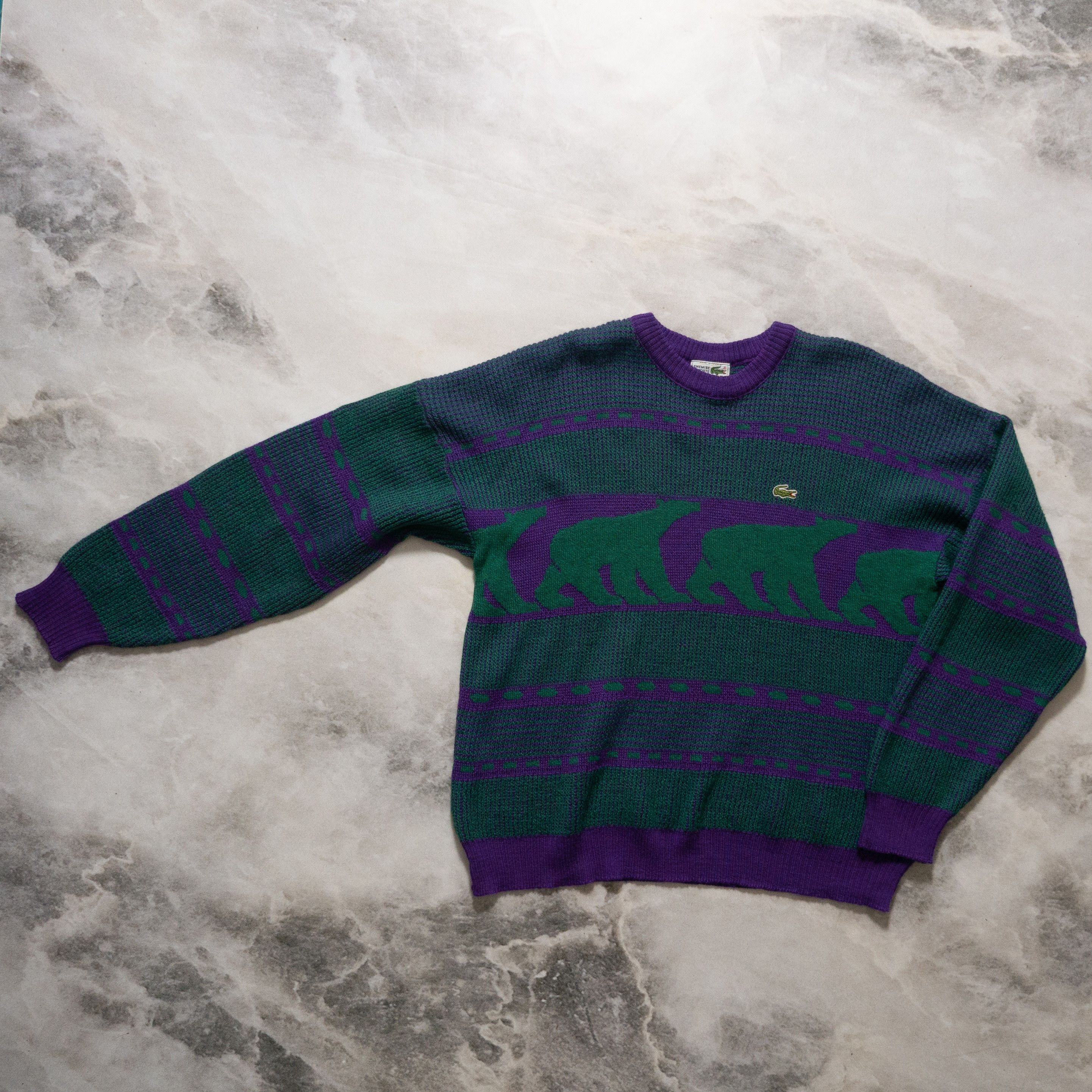 Lacoste Vintage Lacoste Knitted Wool Sweater 6(XL) Rare Size US XL / EU 56 / 4 - 1 Thumbnail