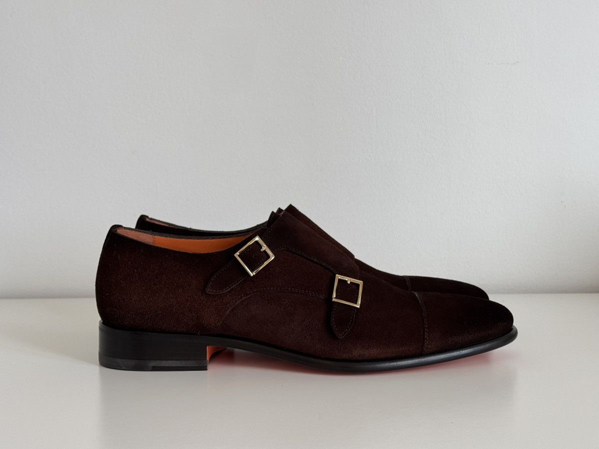 Santoni Santoni Mens Double Buckle Monk Strap Size US 9.5 / EU 42-43 - 2 Thumbnail