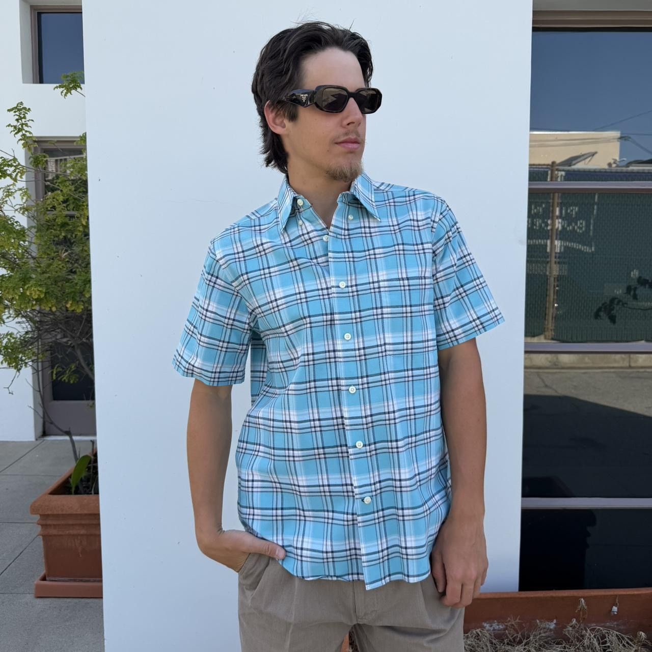 St. Johns Bay St. John’s Bay retro blue plaid button up shirt Size M Size US M / EU 48-50 / 2 - 1 Thumbnail