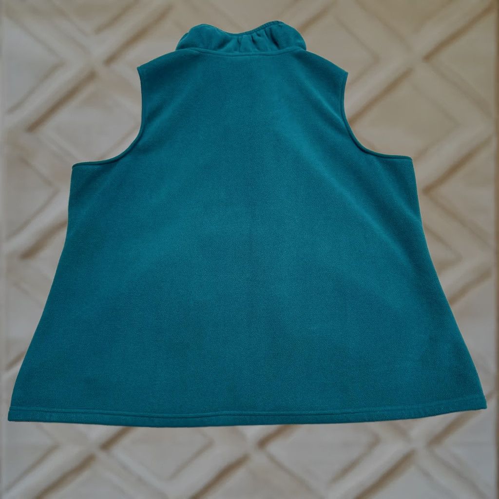 Coldwater Creek Coldwater Creek Fleece Vest Women 2X Plus Teal Green Full Zip Snap Casual Jacket Size XXL / US 16-18 / IT 52-54 - 1 Thumbnail