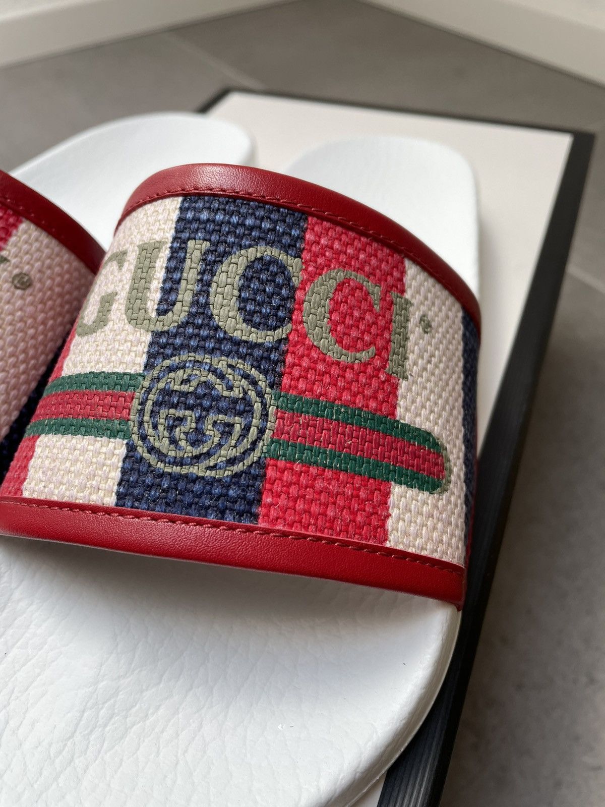 Gucci Gucci logo Sylvie slide sandal Size US 8 / EU 41 - 3 Thumbnail