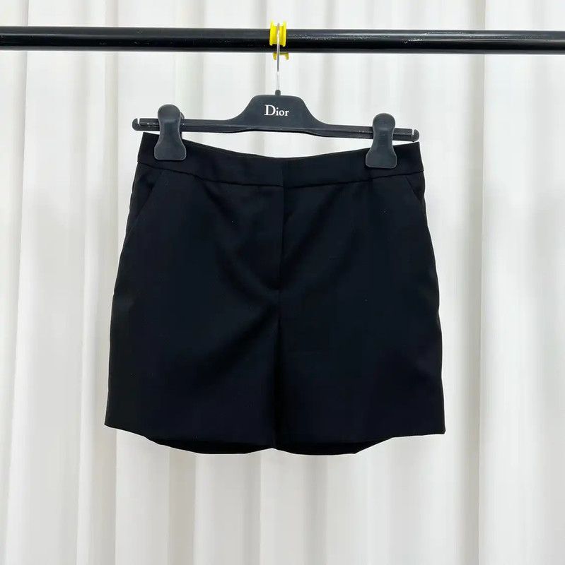 Dior Dior Black Wool Logo Women's Shorts 0089 Size 22" - 1 Thumbnail