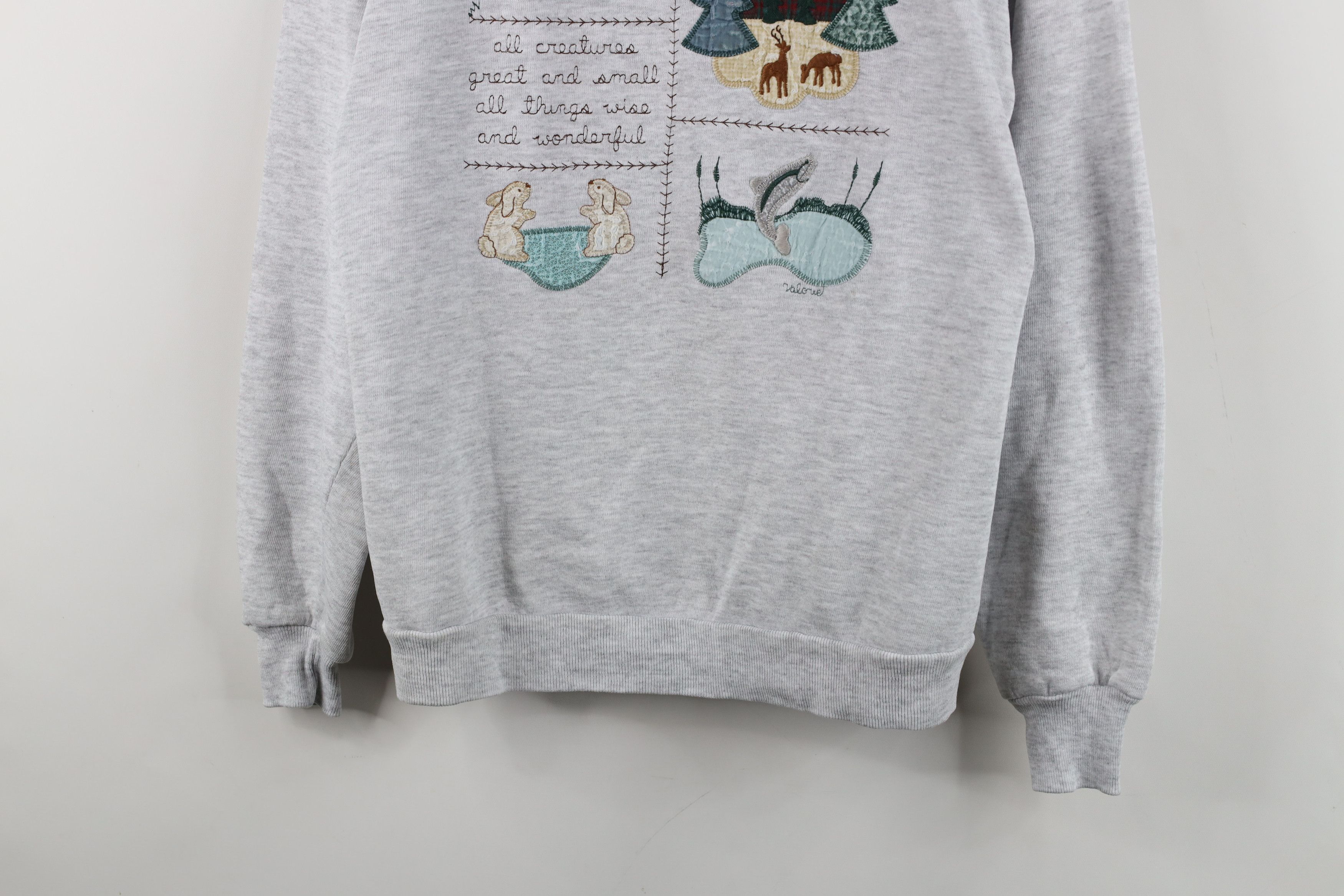 Vintage Vintage 90s Streetwear Quilt Patch Animal Sweatshirt USA Size L / US 10 / IT 46 - 3 Thumbnail