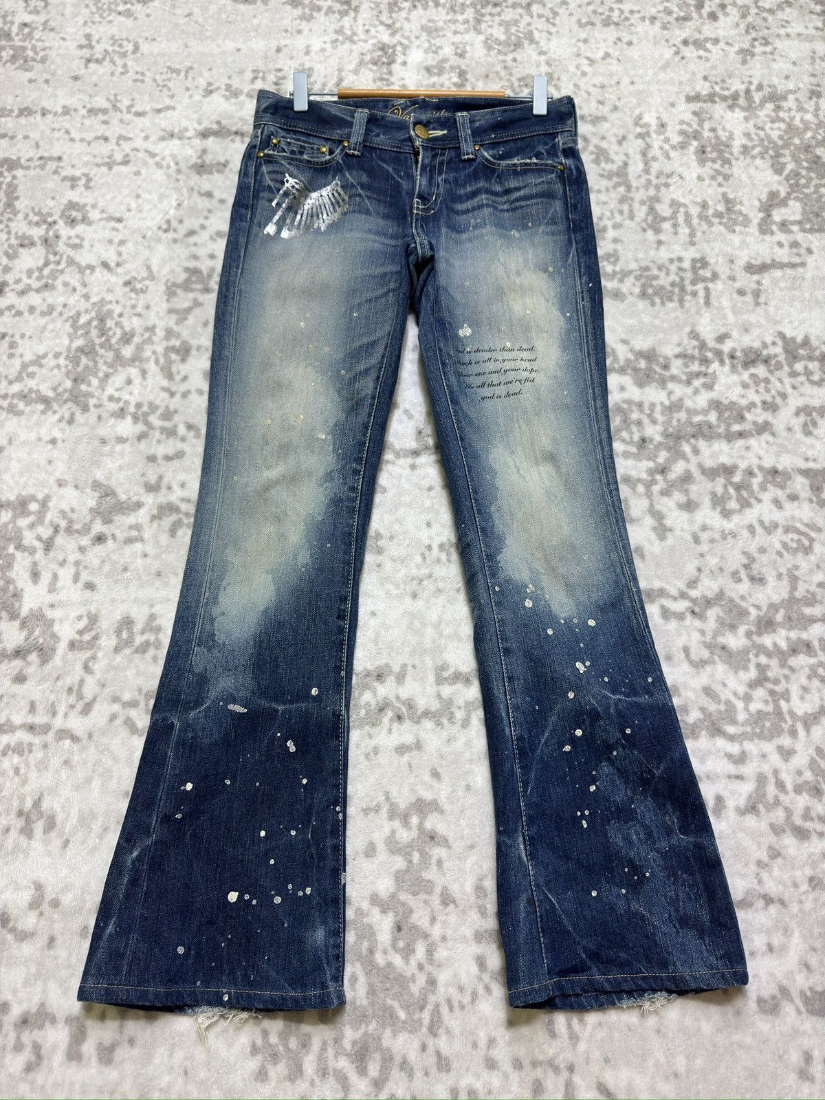 Vanquish Vintage Vanquish Distressed Paint Splatter Flared Low Rise Size US 30 / EU 46 - 1 Thumbnail
