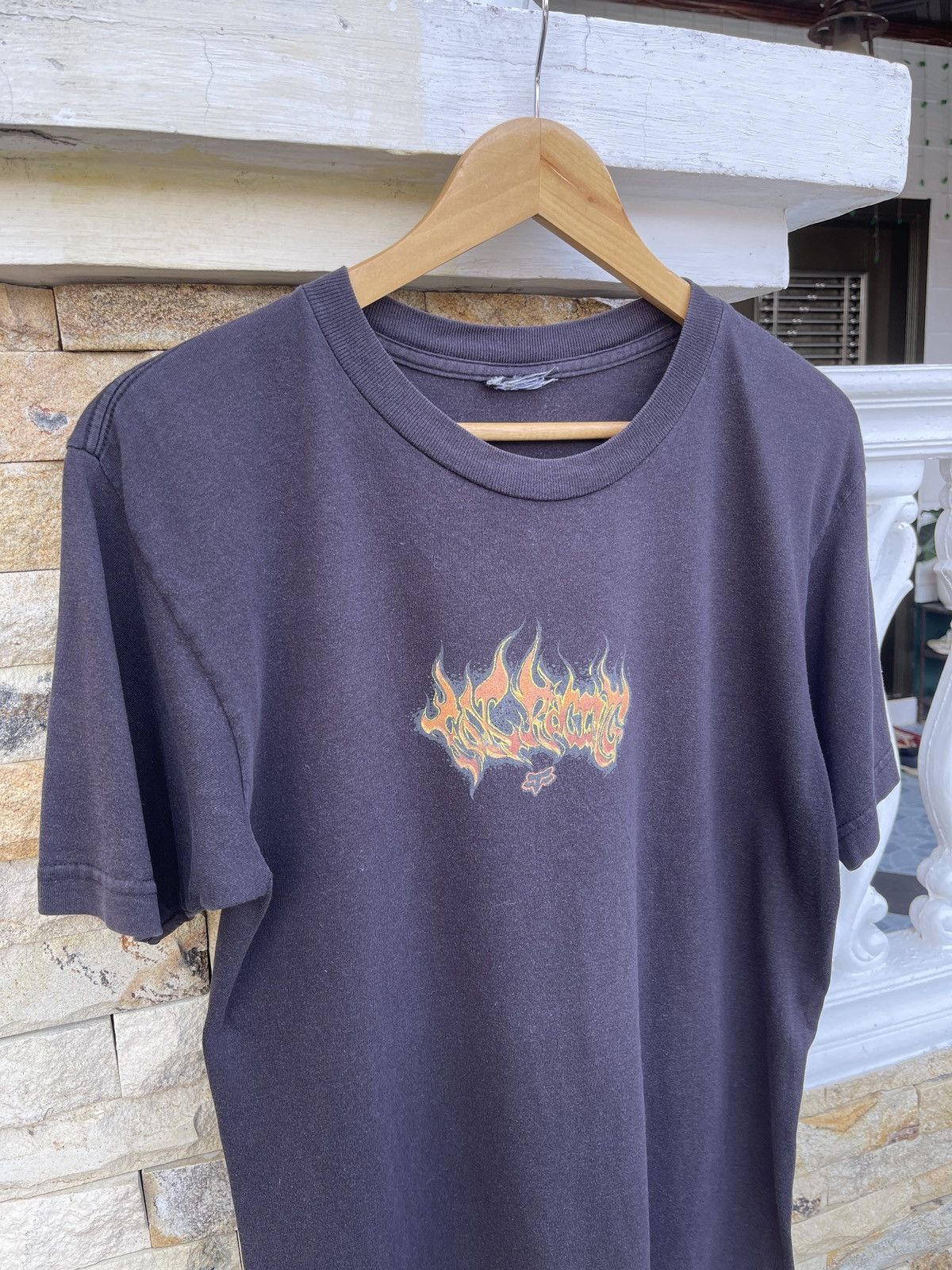 Fox Racing Rare🔥Vintage Sun Faded Black Fox Racing T-Shirt Size US M / EU 48-50 / 2 - 4 Thumbnail