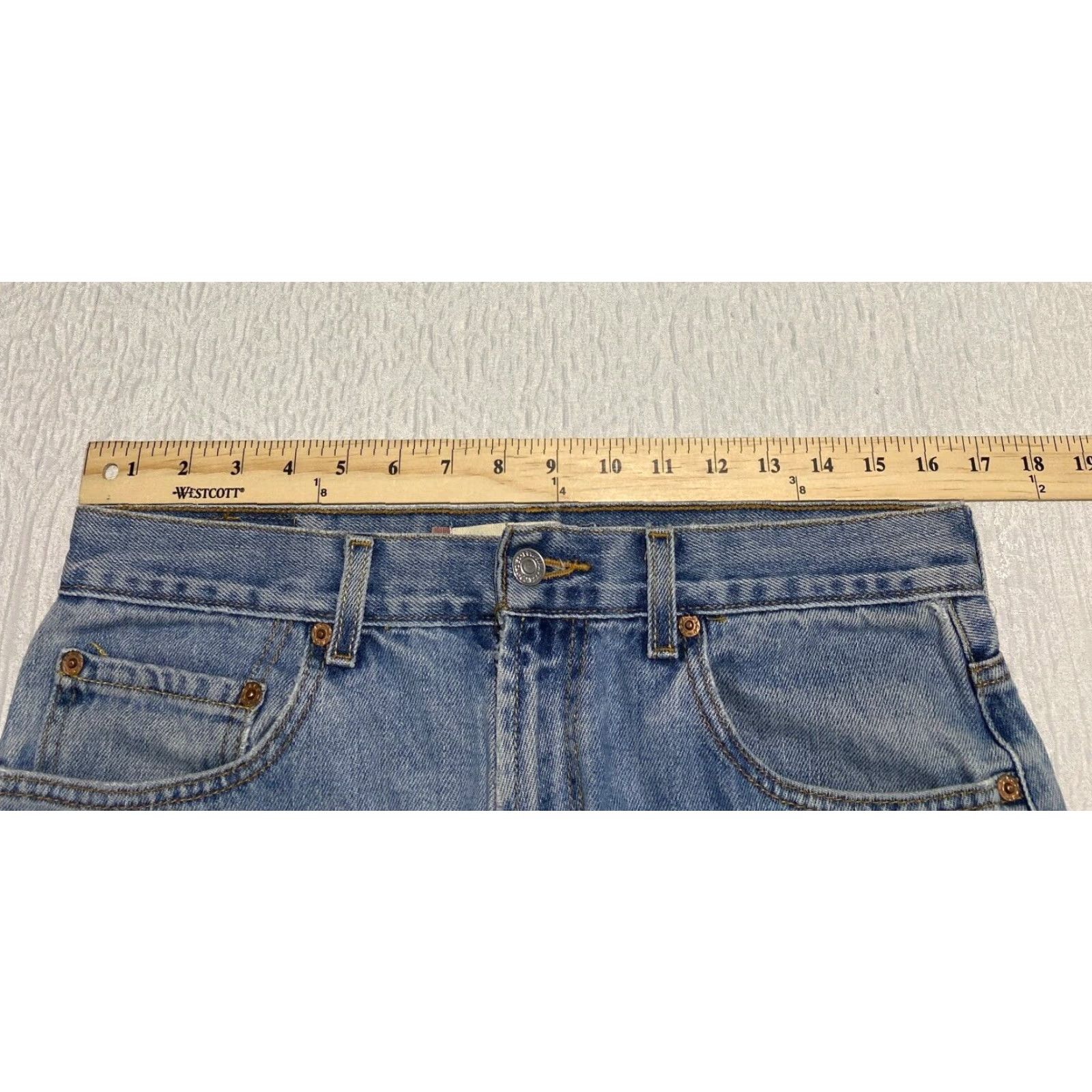 Levi's VINTAGE Levi's 550 Jeans Mens Straight Denim Blue 33x36 Relaxed Fit 5-Pocket Machine Washable Size US 33 - 6 Thumbnail