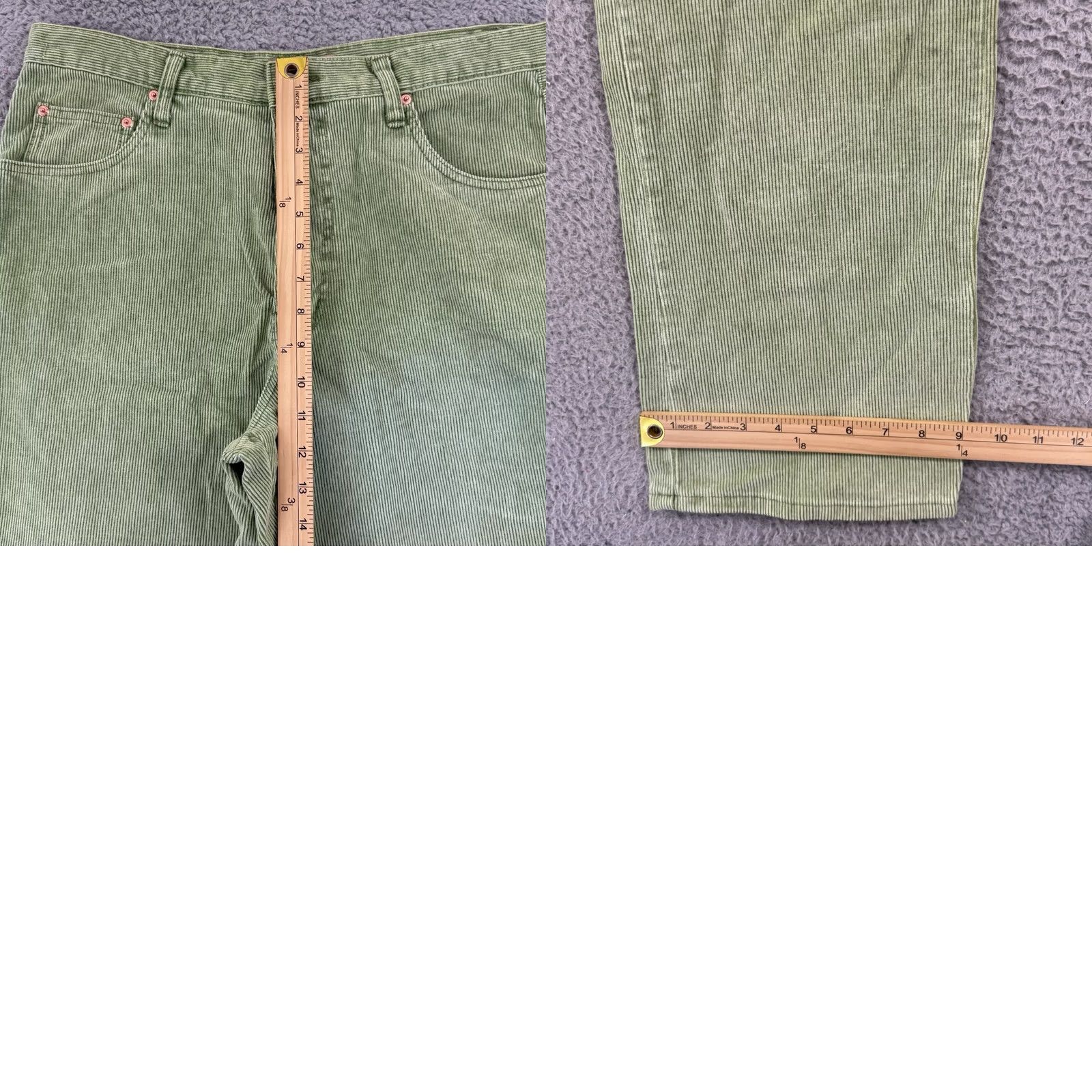 Express NWT Vintage Express Workwear Womens Pants 13/14 Green Corduroy 90s Chino Size 36" / US 14 / IT 50 - 9 Thumbnail