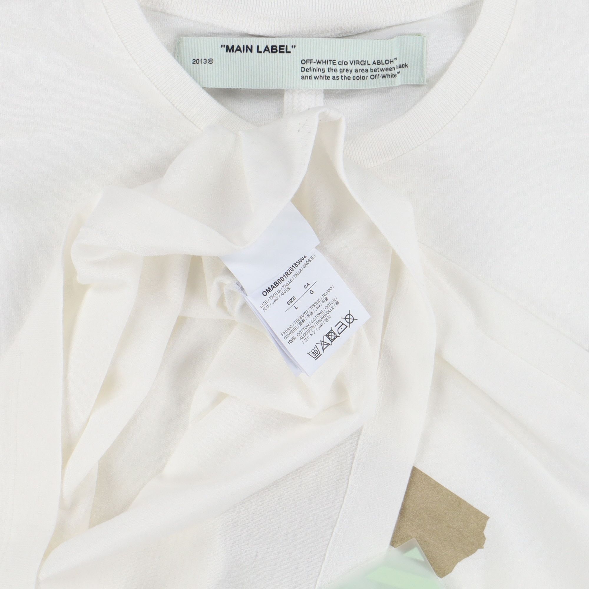 Off-White White Tape Arrows Long Sleeve T-Shirt Size L / US 10 / IT 46 - 6 Thumbnail