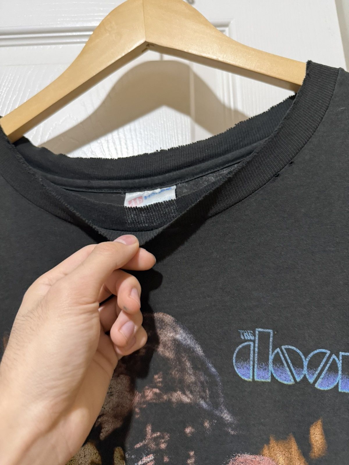 Vintage Vintage Thrashed Faded 90s The Doors Jim Morrison Band Tee Size US L / EU 52-54 / 3 - 6 Thumbnail
