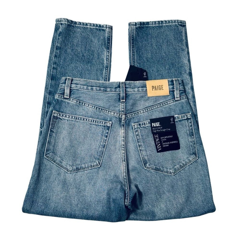 Paige NWT New $249 Paige Billy High Waist Crop Straight Leg Jeans Size 25" / US 0 / IT 36 - 4 Thumbnail