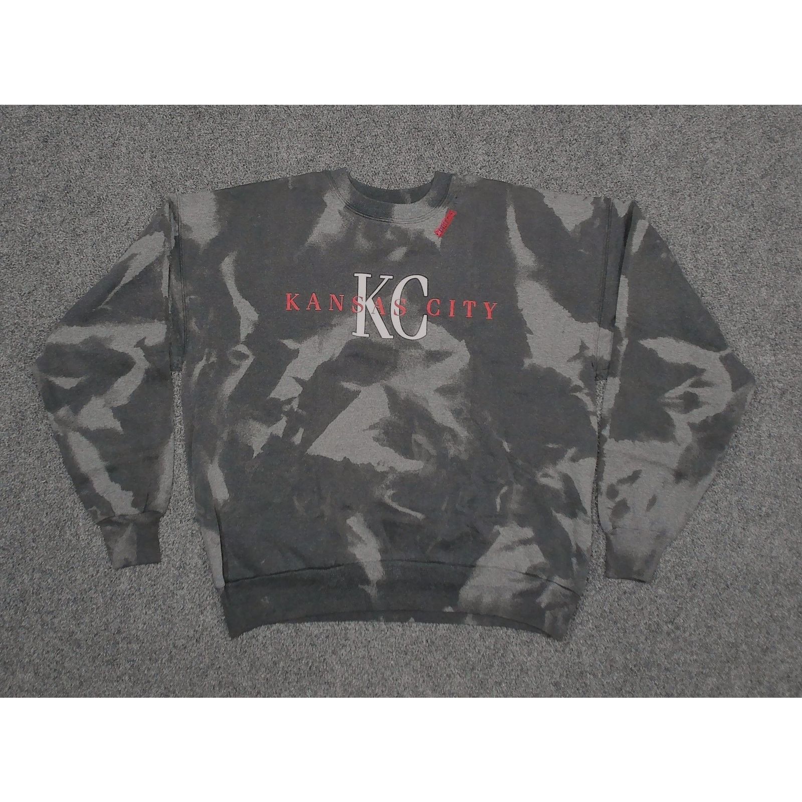 Hanes Y2K Custom Bleach Camo Kansas City Boxy Sweatshirt Size US XL / EU 56 / 4 - 3 Thumbnail