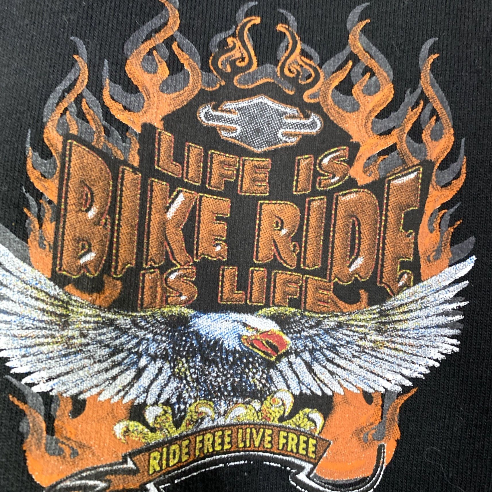 Jerzees VINTAGE Jersey T-Shirt Men L Black 90s Motorcycle Biker Wildwood New Jersey Bike Week 2007 JERZEES Fade Size US L / EU 52-54 / 3 - 6 Thumbnail