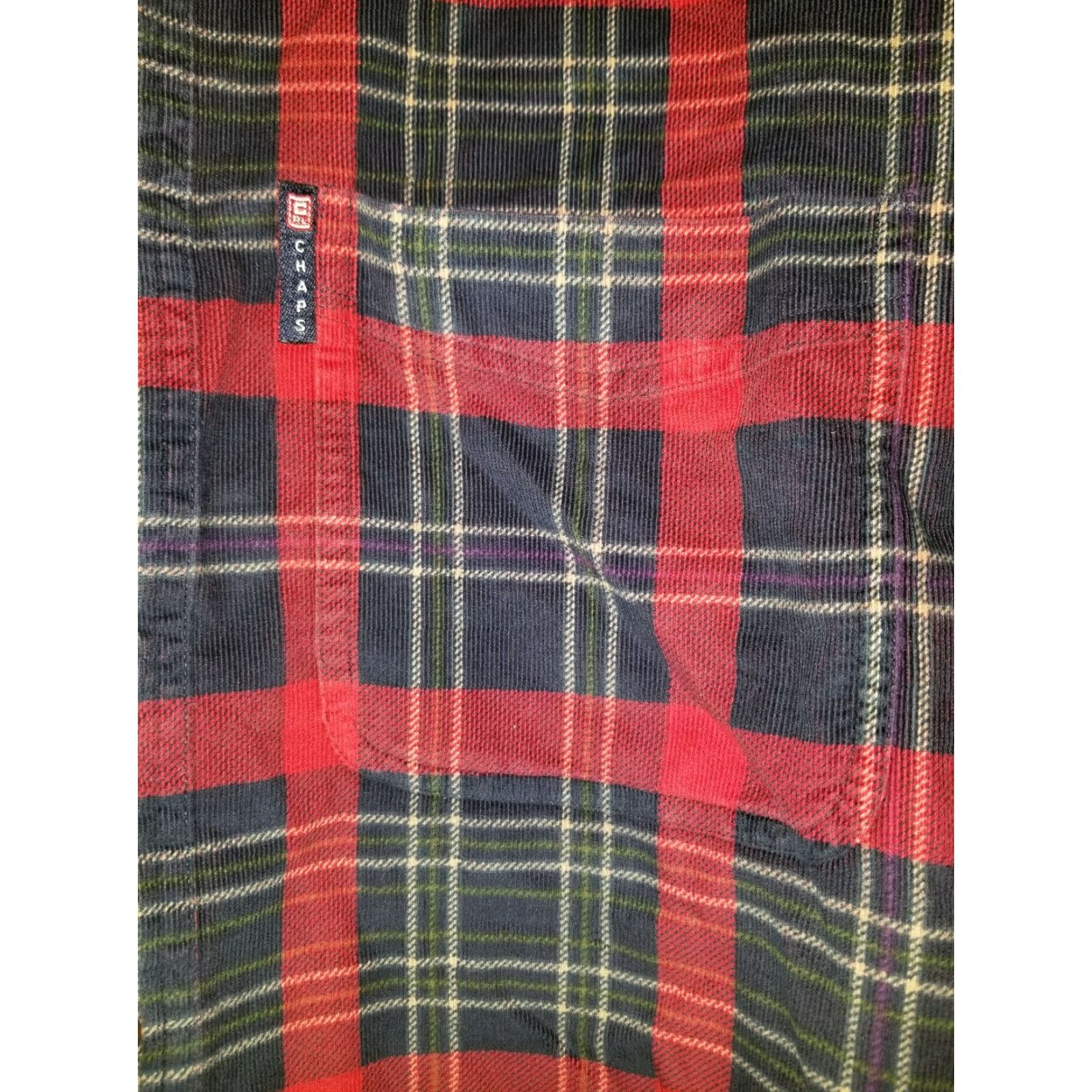 Chaps VINTAGE Chaps Ralph Lauren Corduroy Plaid Button-Down Shirt Mens M Red Shirt Button-Up Casual 90s Holiday Christmas Size US M / EU 48-50 / 2 - 4 Thumbnail