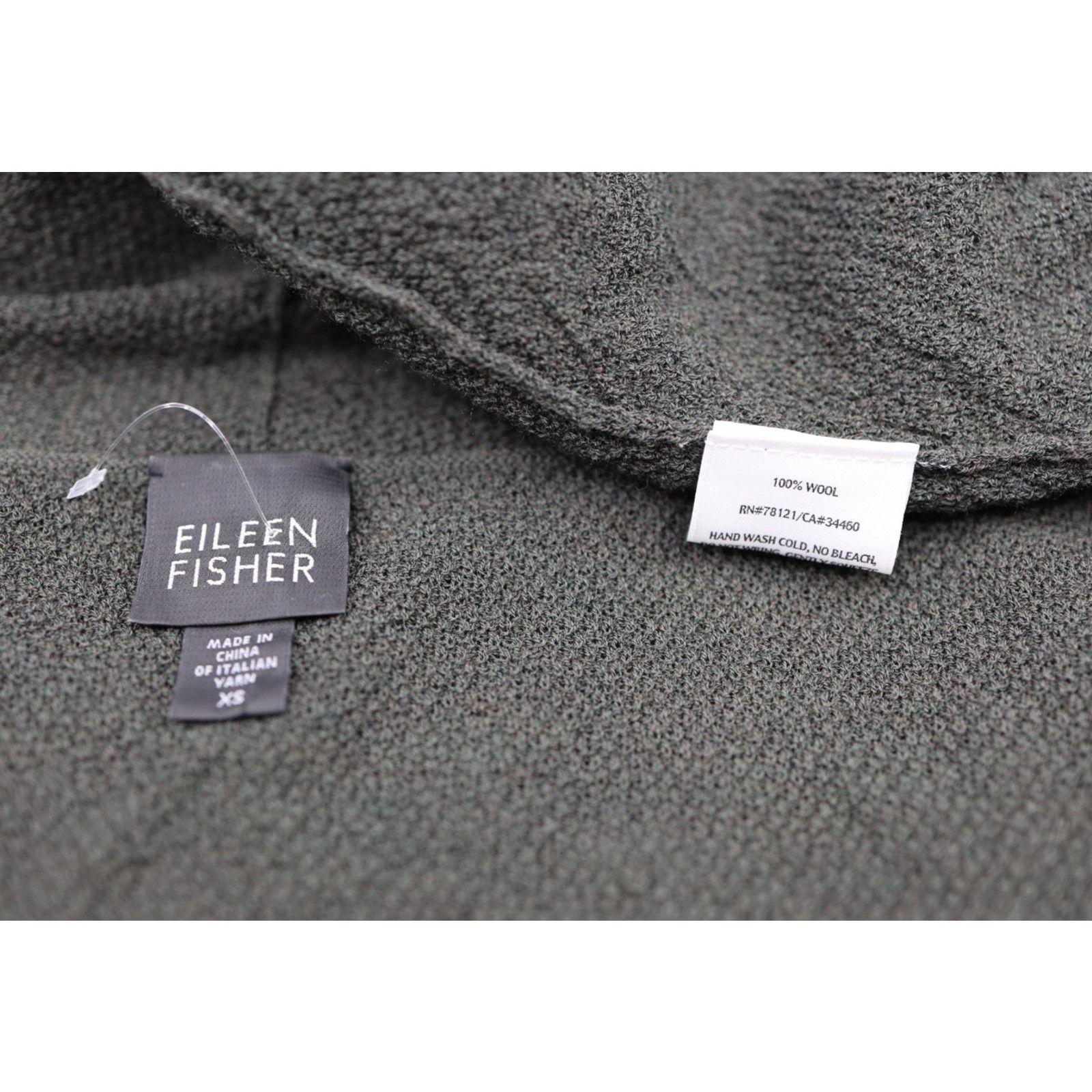 Eileen Fisher EILEEN FISHER Olive Green Wool Knit Long Cardigan Sweater XS Size XS / US 0-2 / IT 36-38 - 5 Thumbnail